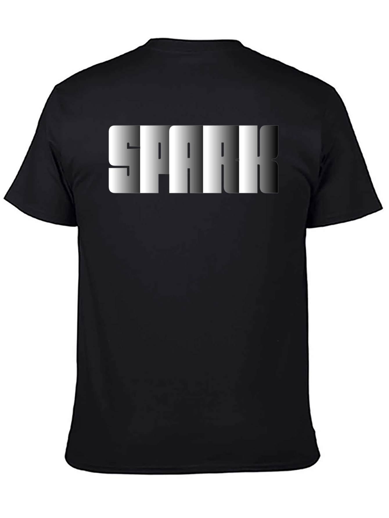 Spark Graphic Print Black T-Shirt for Men