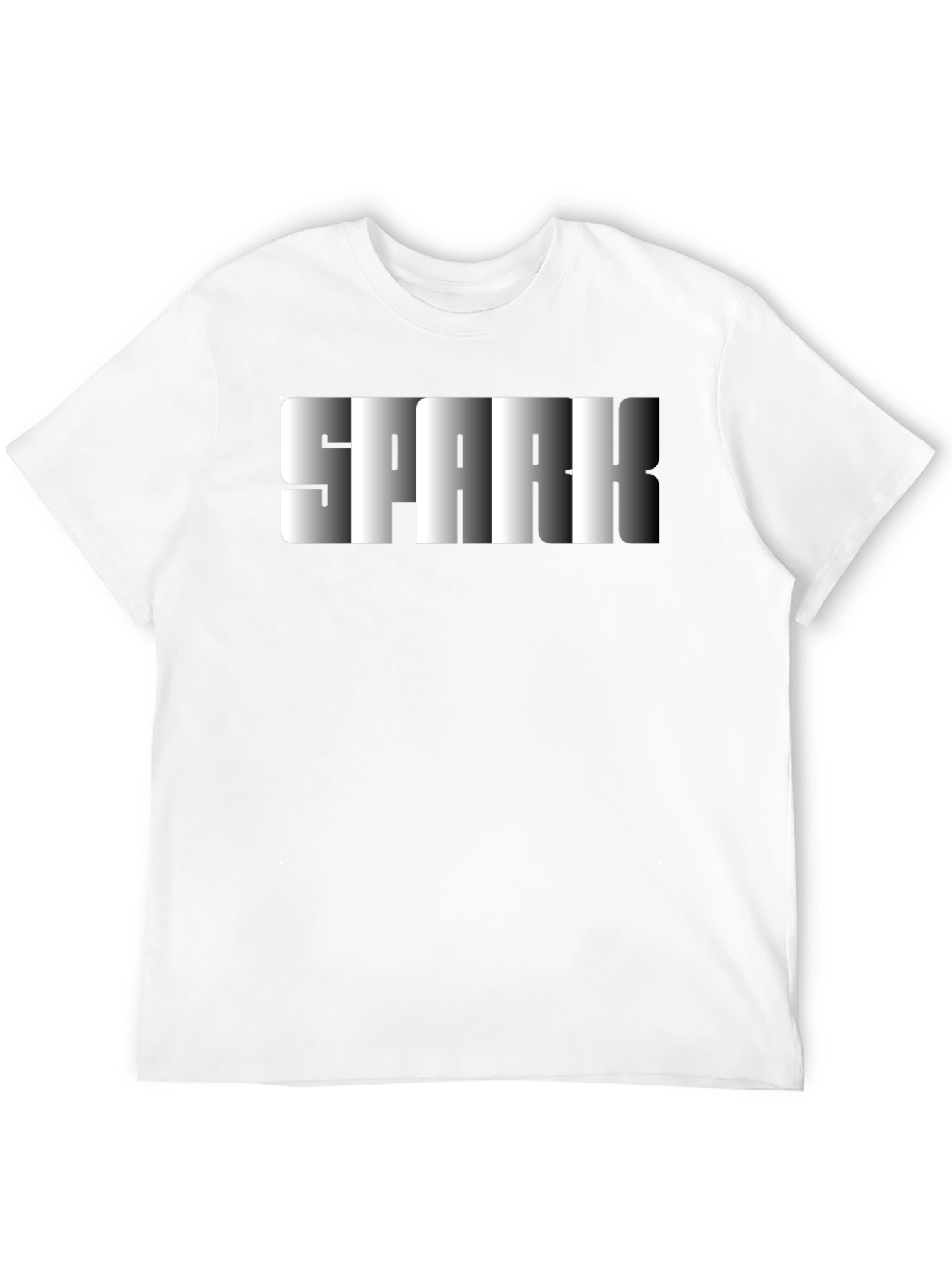 Spark Graphic Print Black T-Shirt for Men