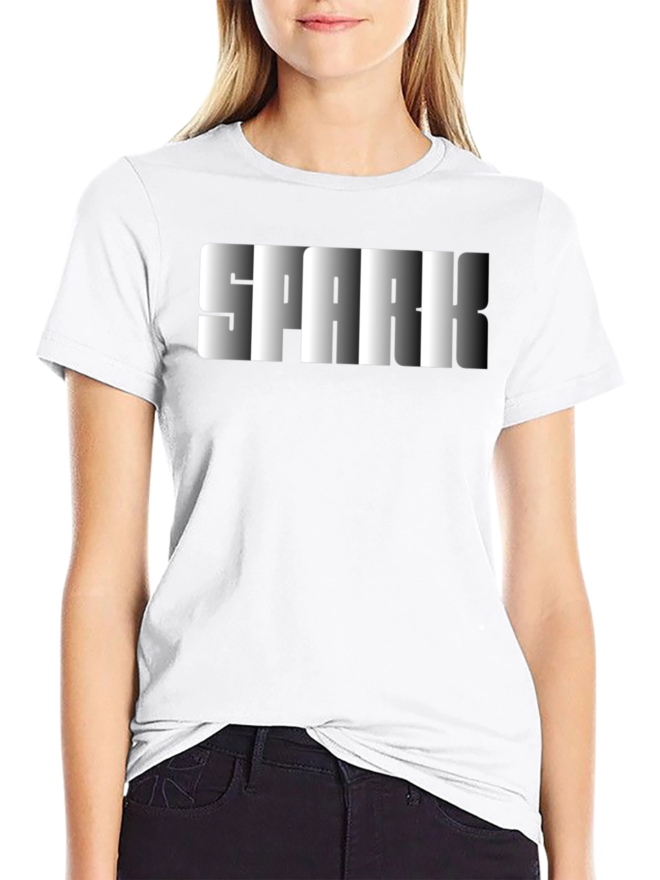 Spark Graphic Print Black T-Shirt for Men