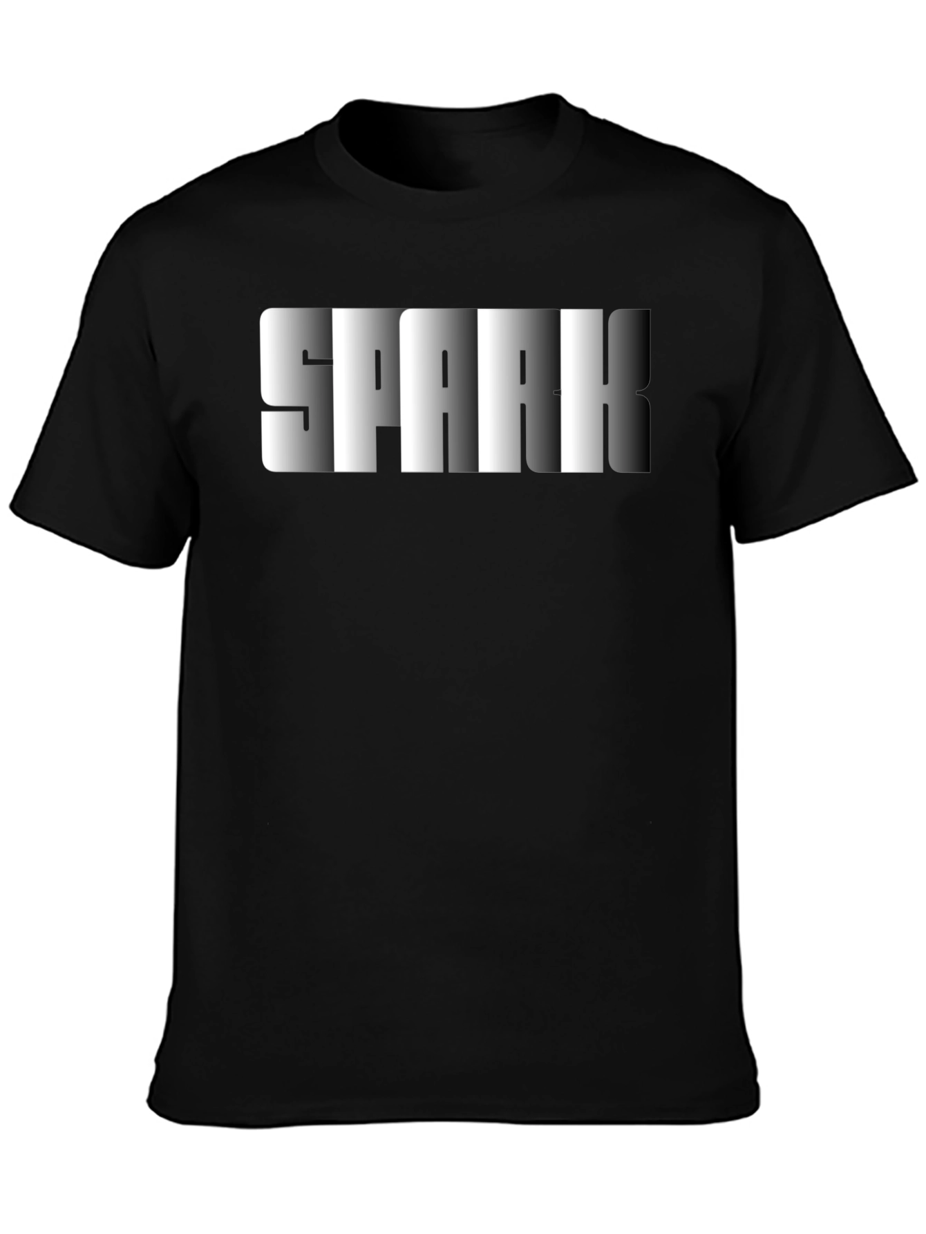 Spark Graphic Print Black T-Shirt for Men