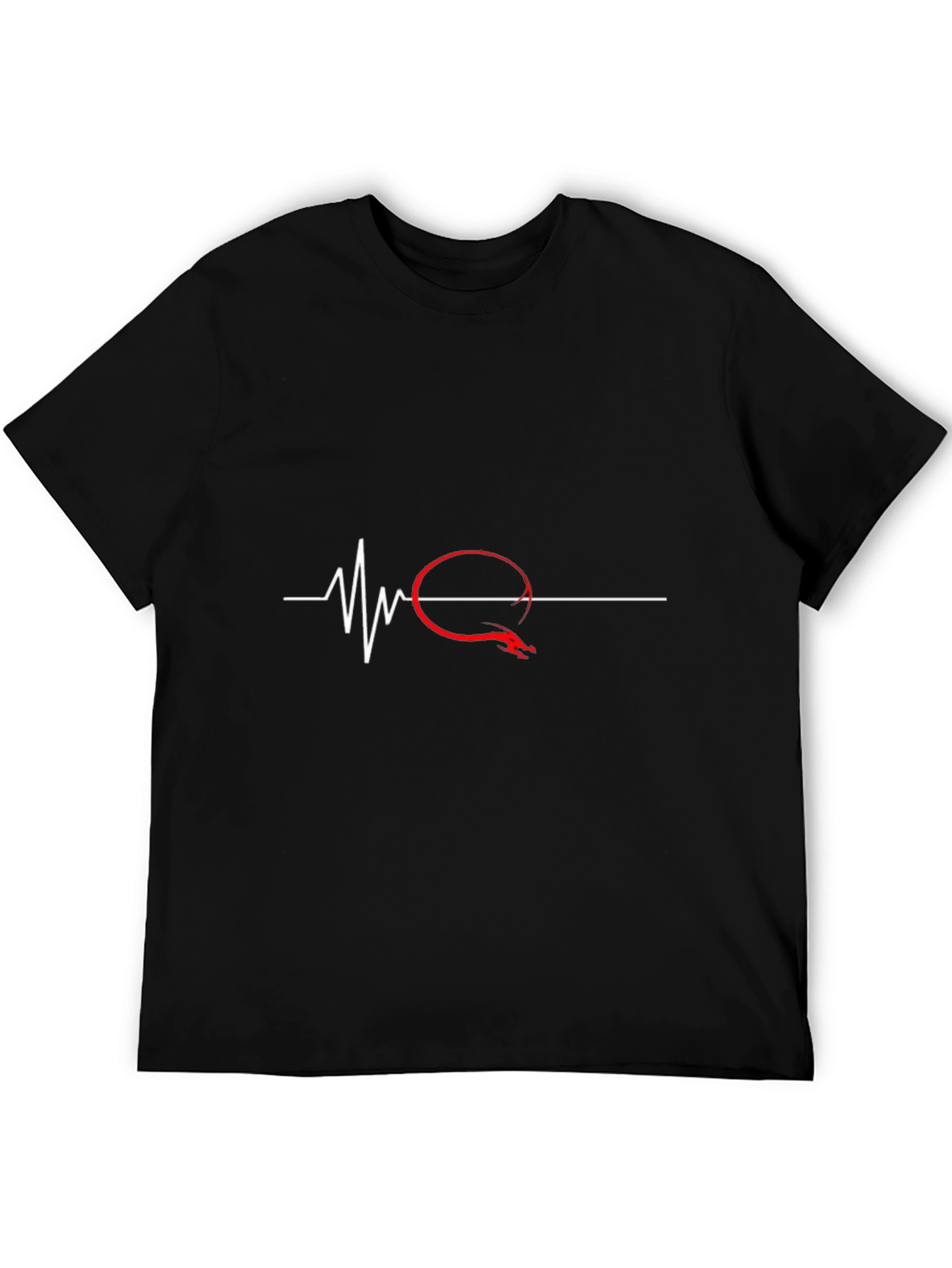 Dragon Heartbeat Graphic Tee - Black
