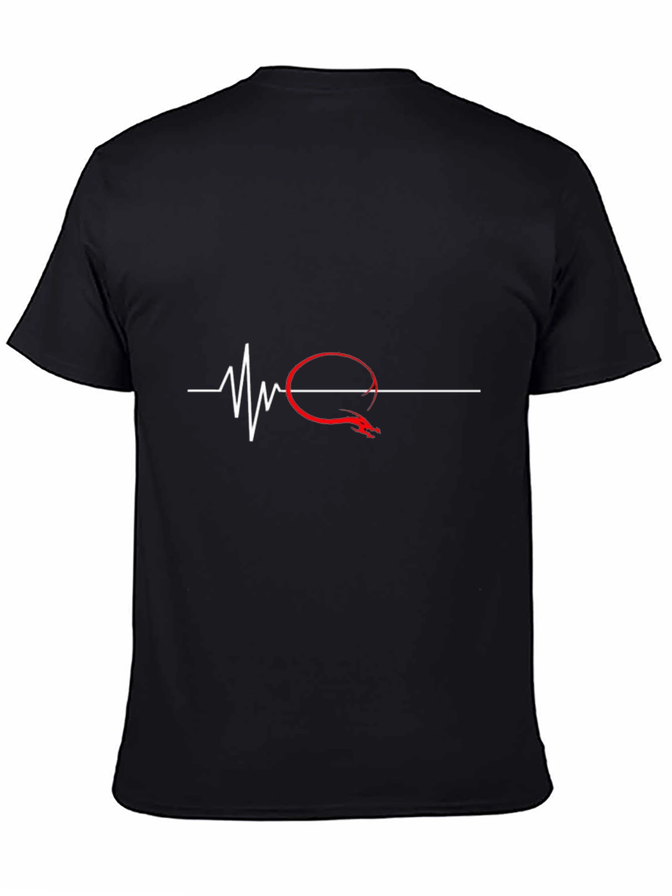 Dragon Heartbeat Graphic Tee - Black