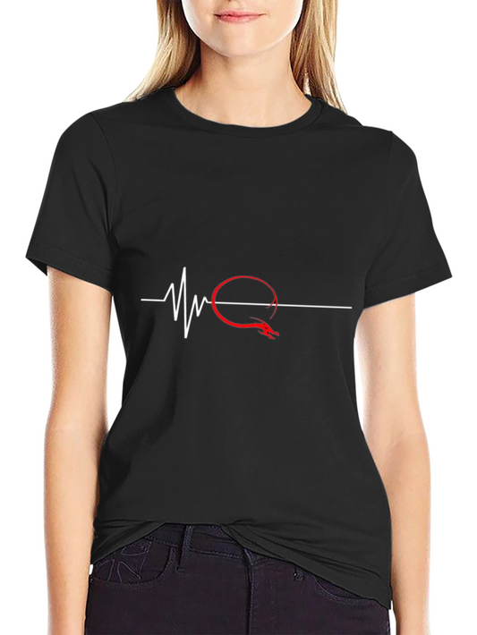 Dragon Heartbeat Graphic Tee - Black
