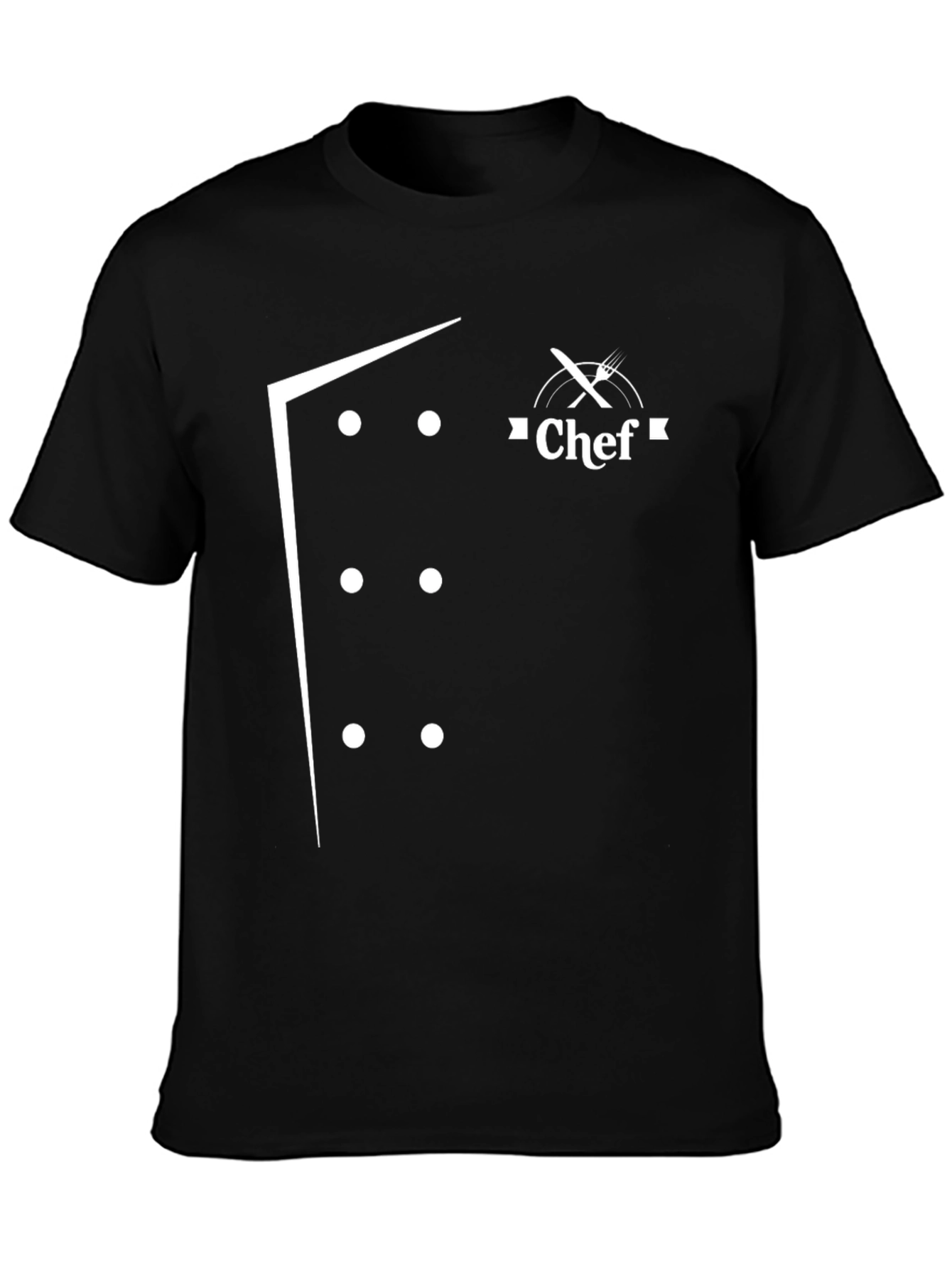 Chef Coat Design T-Shirt - Culinary Style Tee