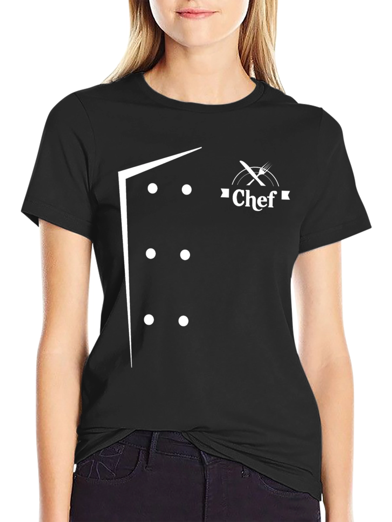 Chef Coat Design T-Shirt - Culinary Style Tee