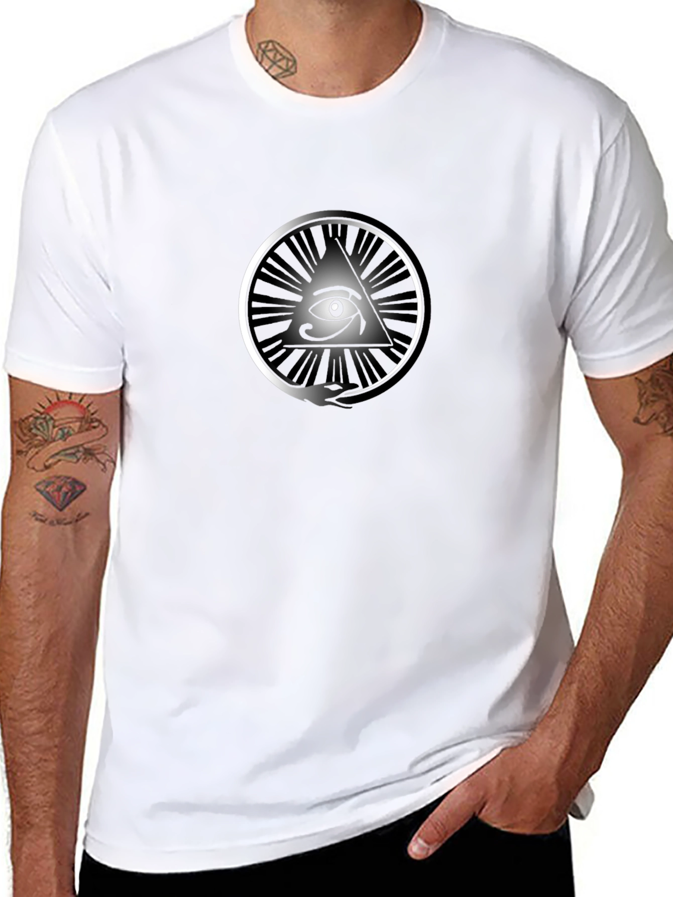 Eye of Providence Graphic T-Shirt - Black