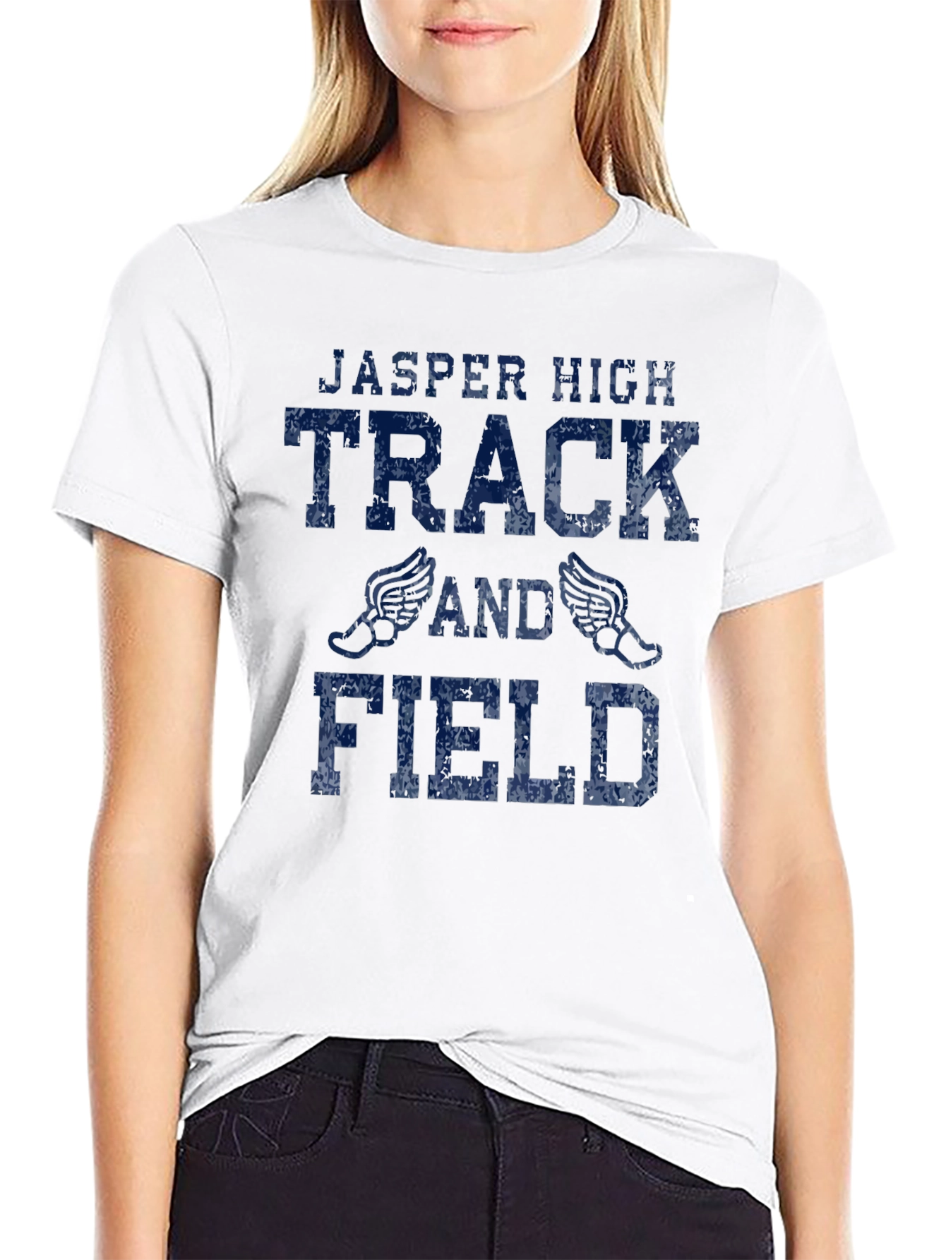 Jasper High Track and Field Black Graphic T-Shirt