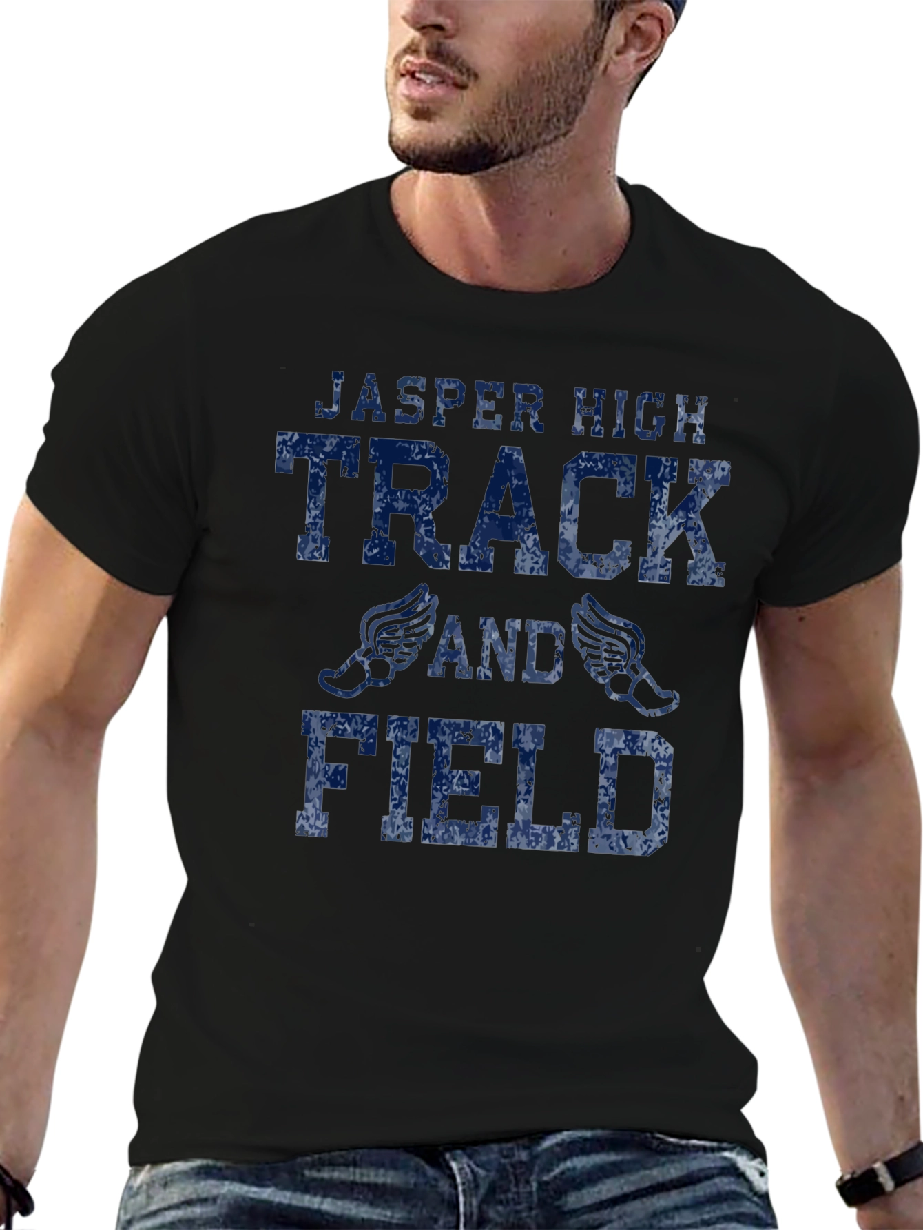 Jasper High Track and Field Black Graphic T-Shirt