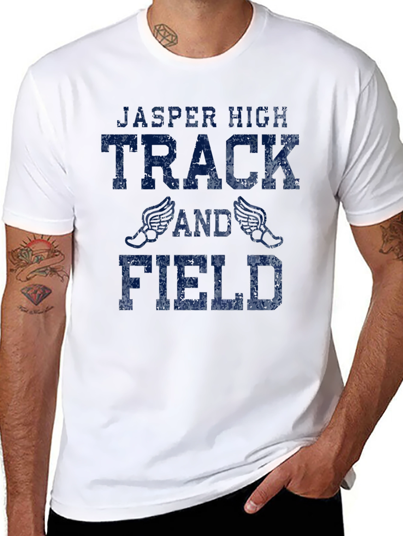 Jasper High Track and Field Black Graphic T-Shirt