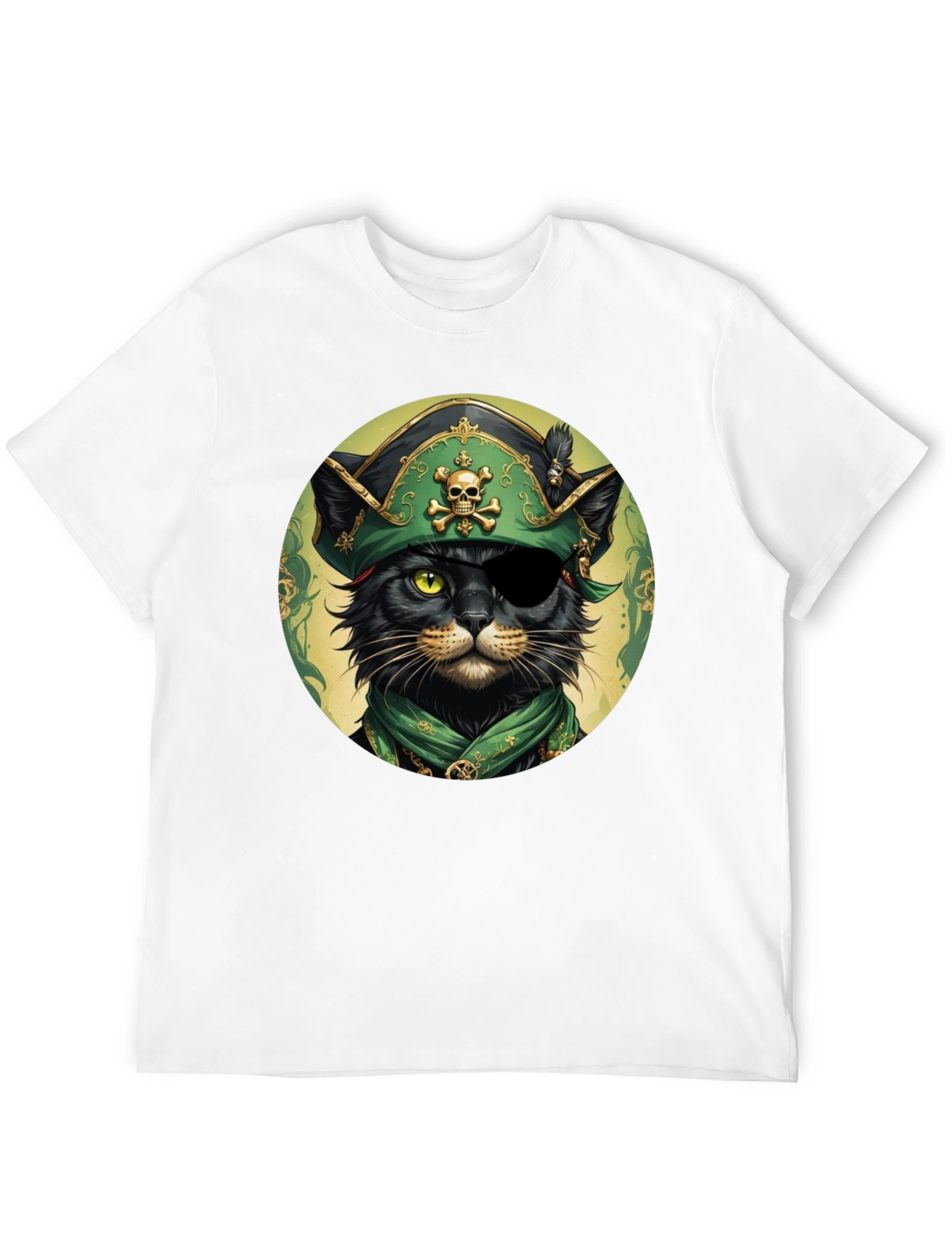 Pirate Cat T-Shirt - Unique Graphic Tee