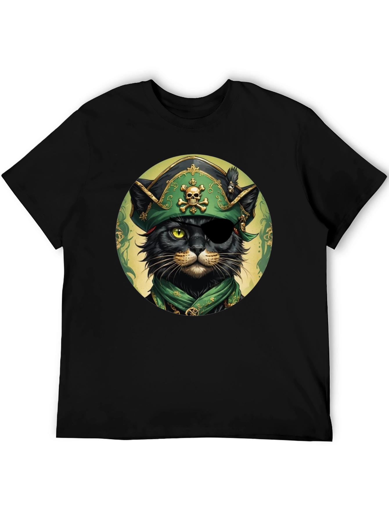 Pirate Cat T-Shirt - Unique Graphic Tee