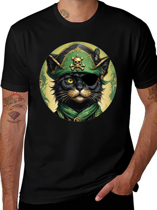 Pirate Cat T-Shirt - Unique Graphic Tee