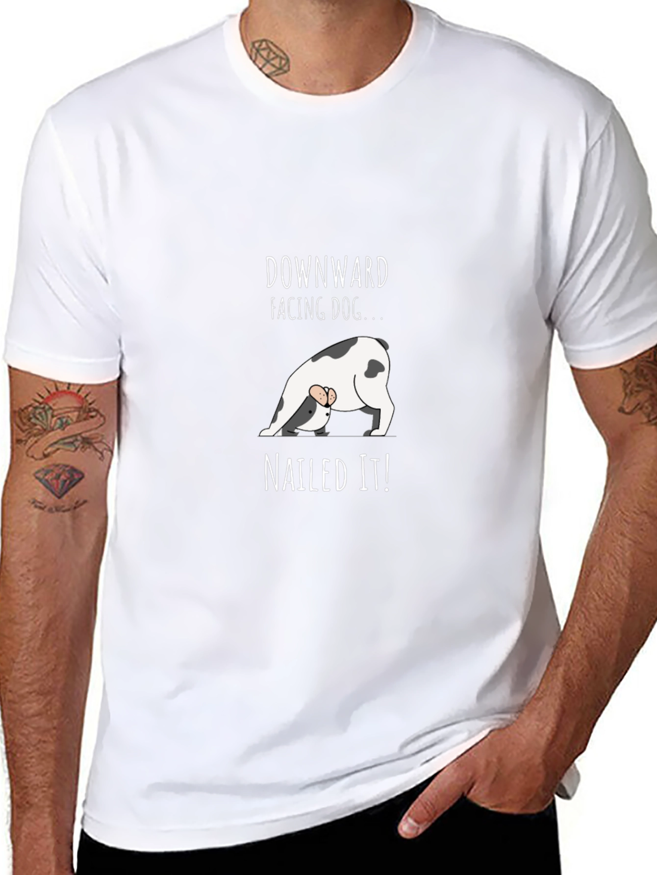 Downward Facing Dog T-Shirt - Nailed It Yoga Tee
