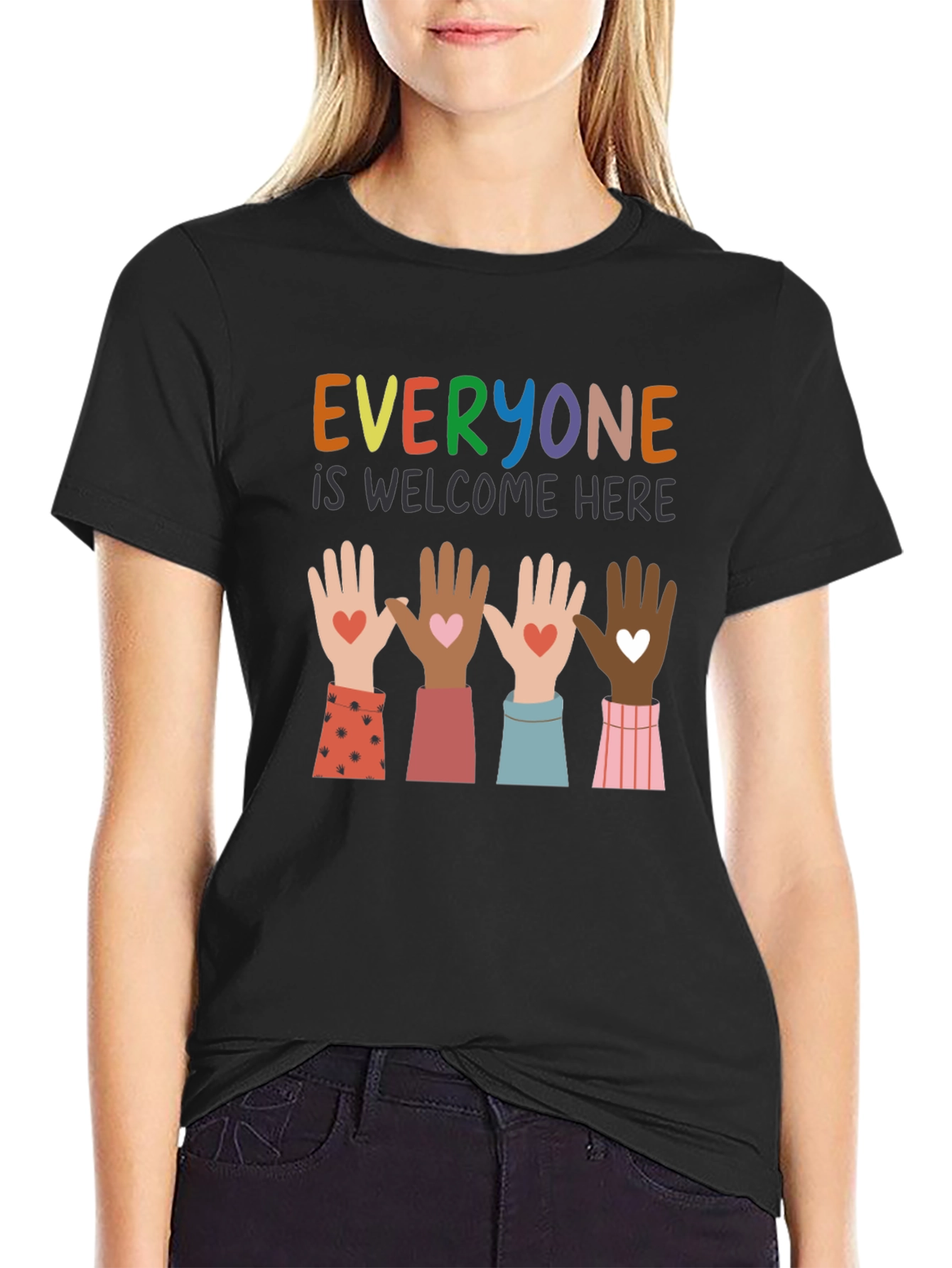 Everyone is Welcome Here Graphic T-Shirt