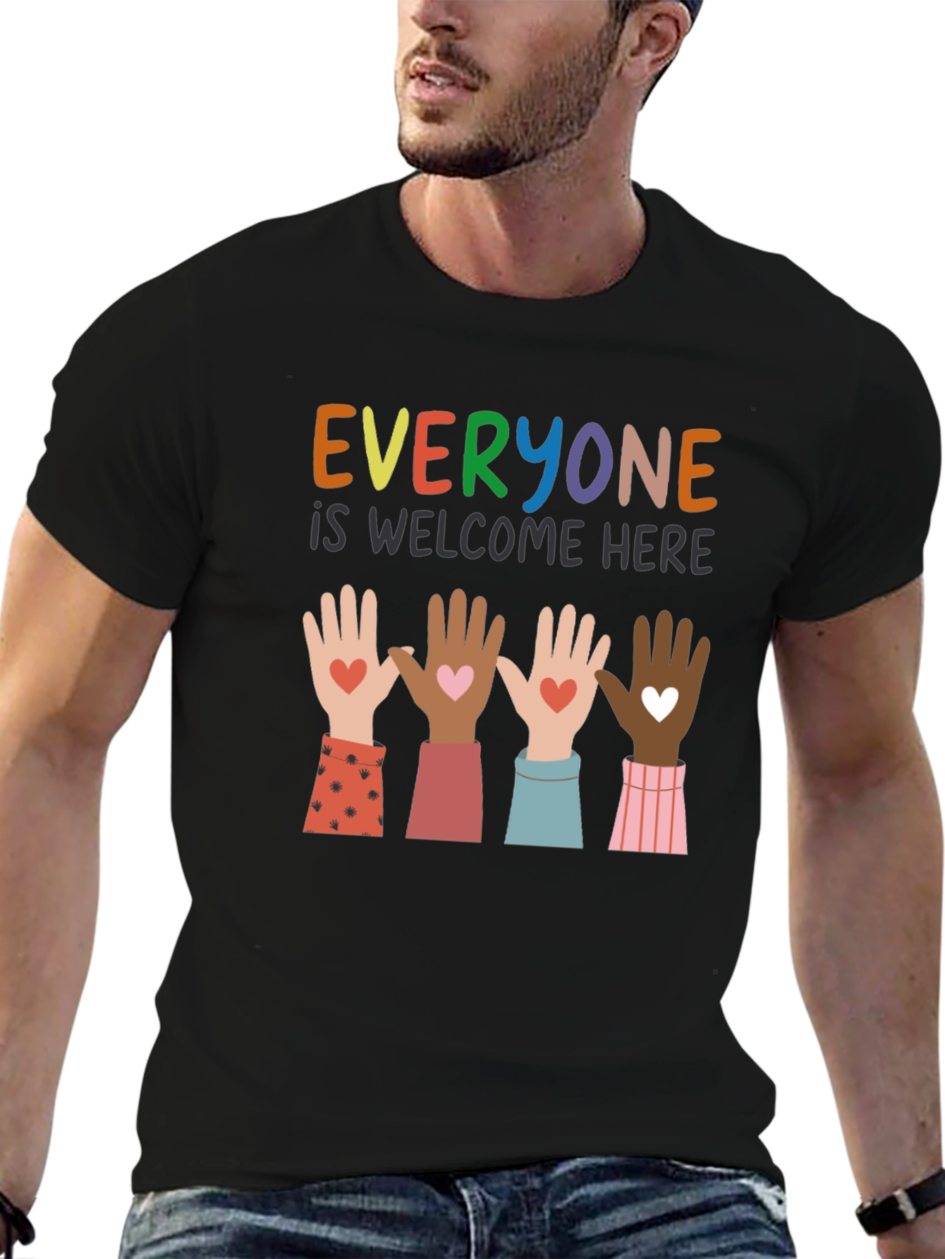 Everyone is Welcome Here Graphic T-Shirt