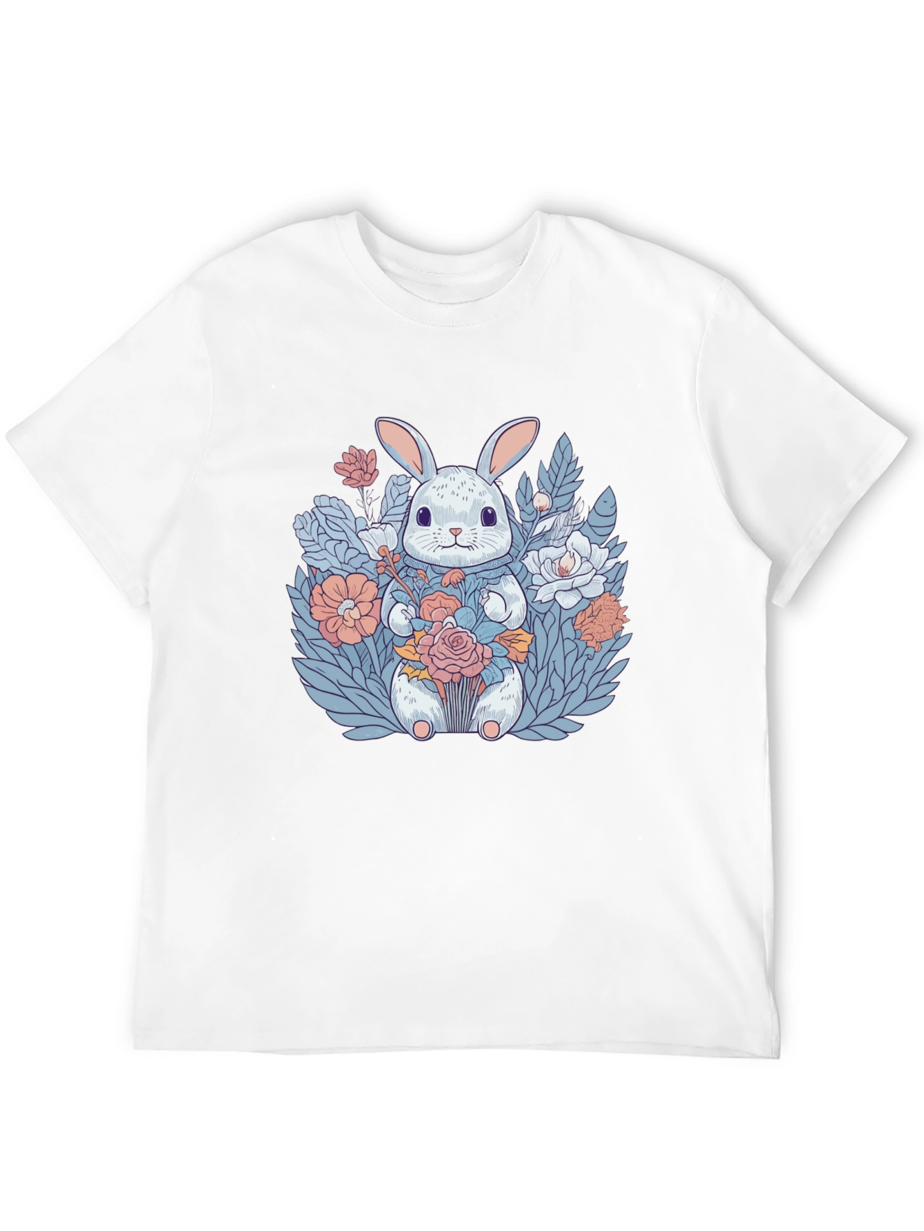 Bunny with Flowers Graphic T-Shirt