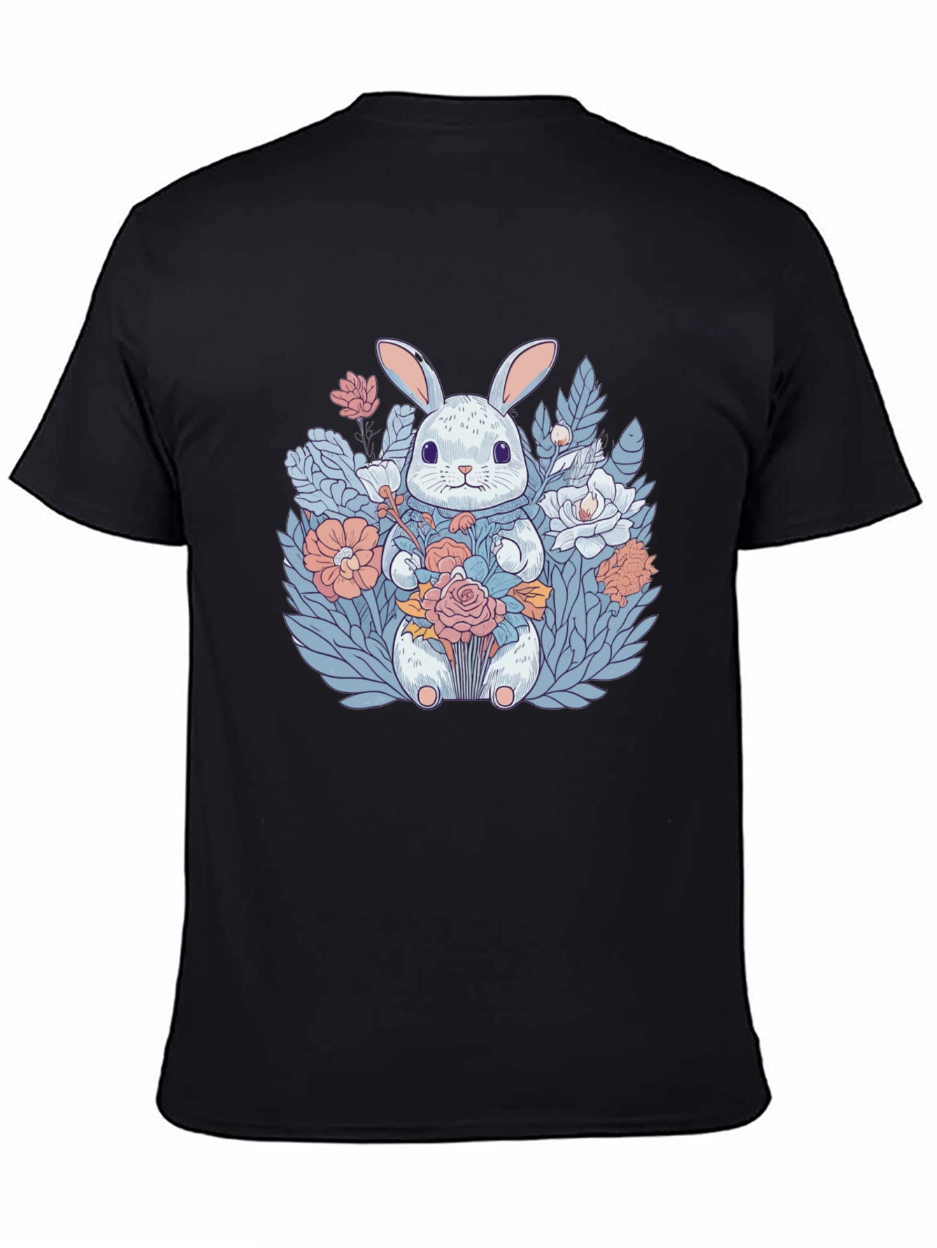 Bunny with Flowers Graphic T-Shirt