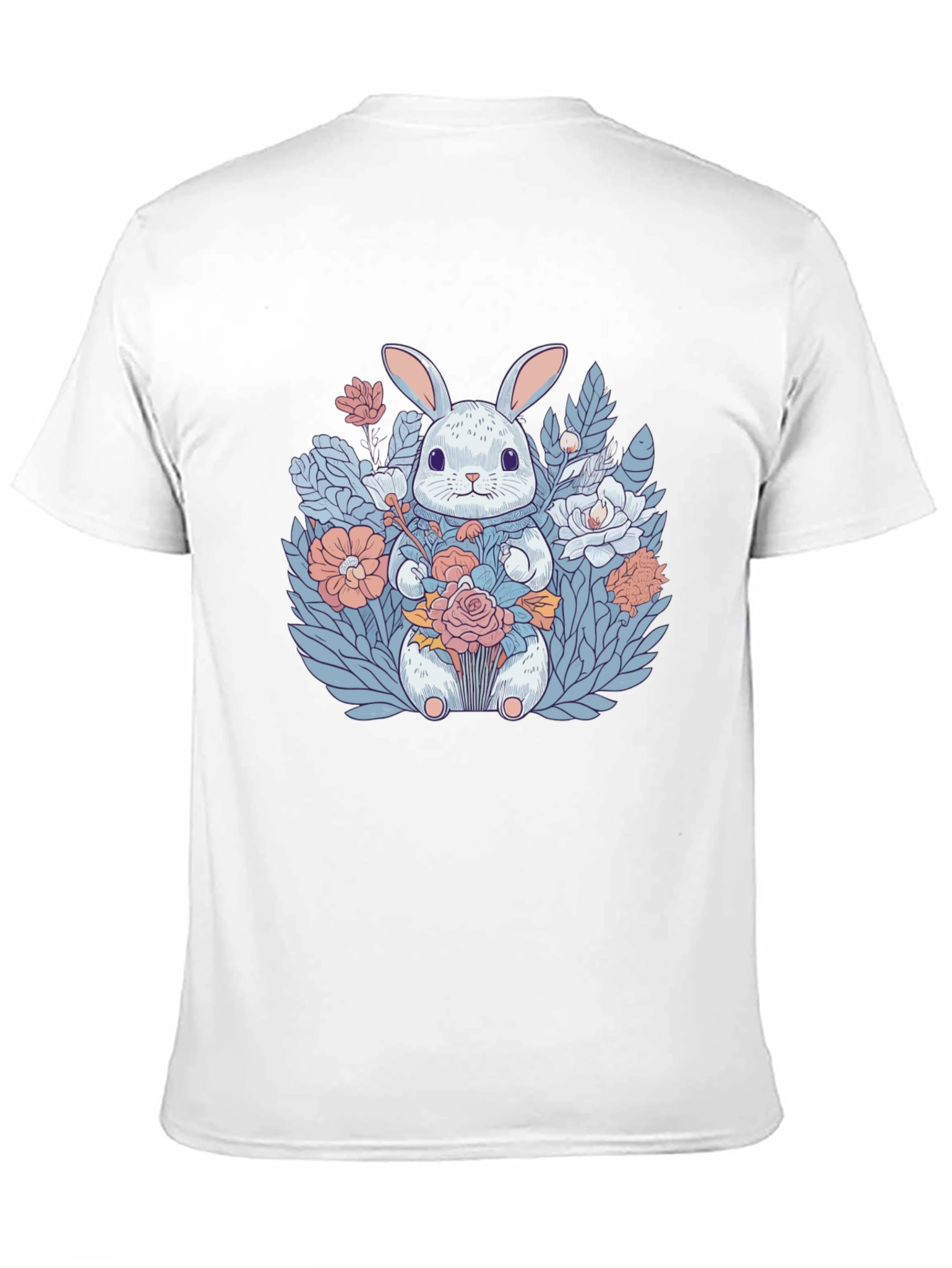 Bunny with Flowers Graphic T-Shirt