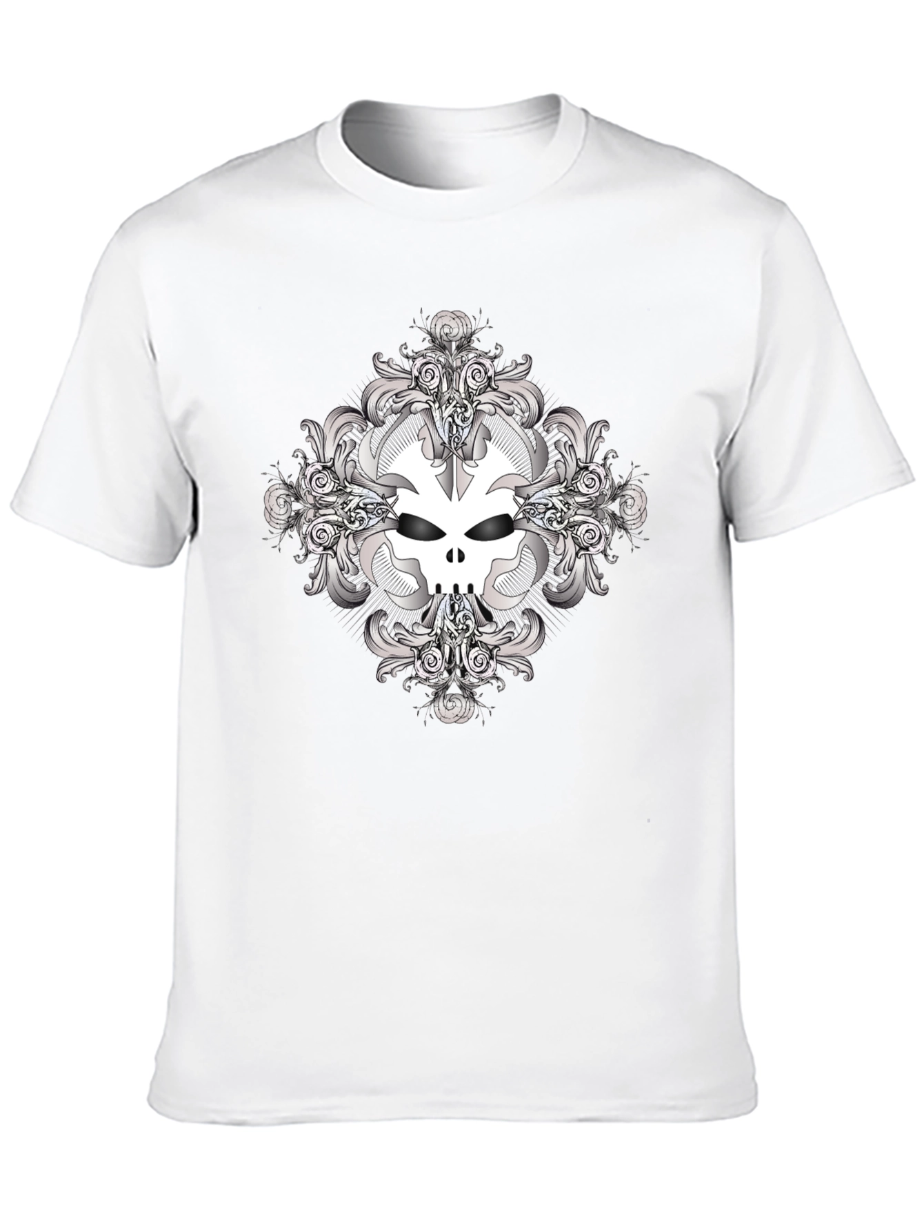 Skull Graphic Print Black T-Shirt