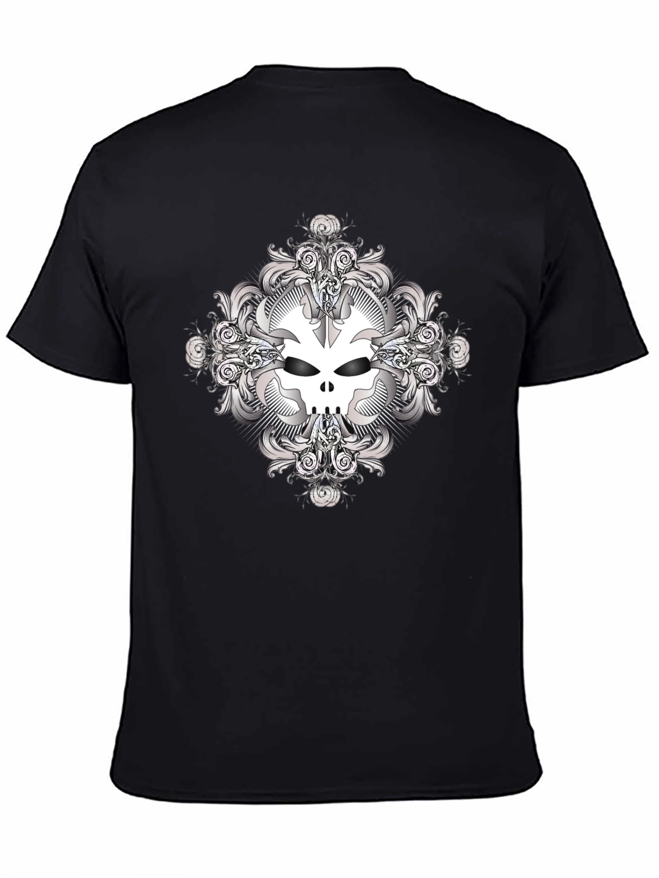 Skull Graphic Print Black T-Shirt