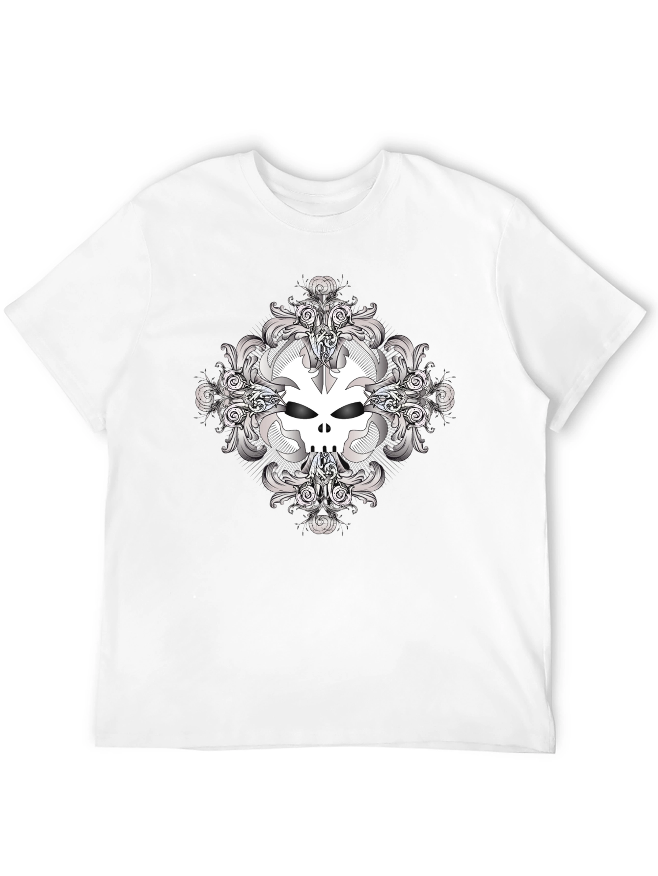 Skull Graphic Print Black T-Shirt