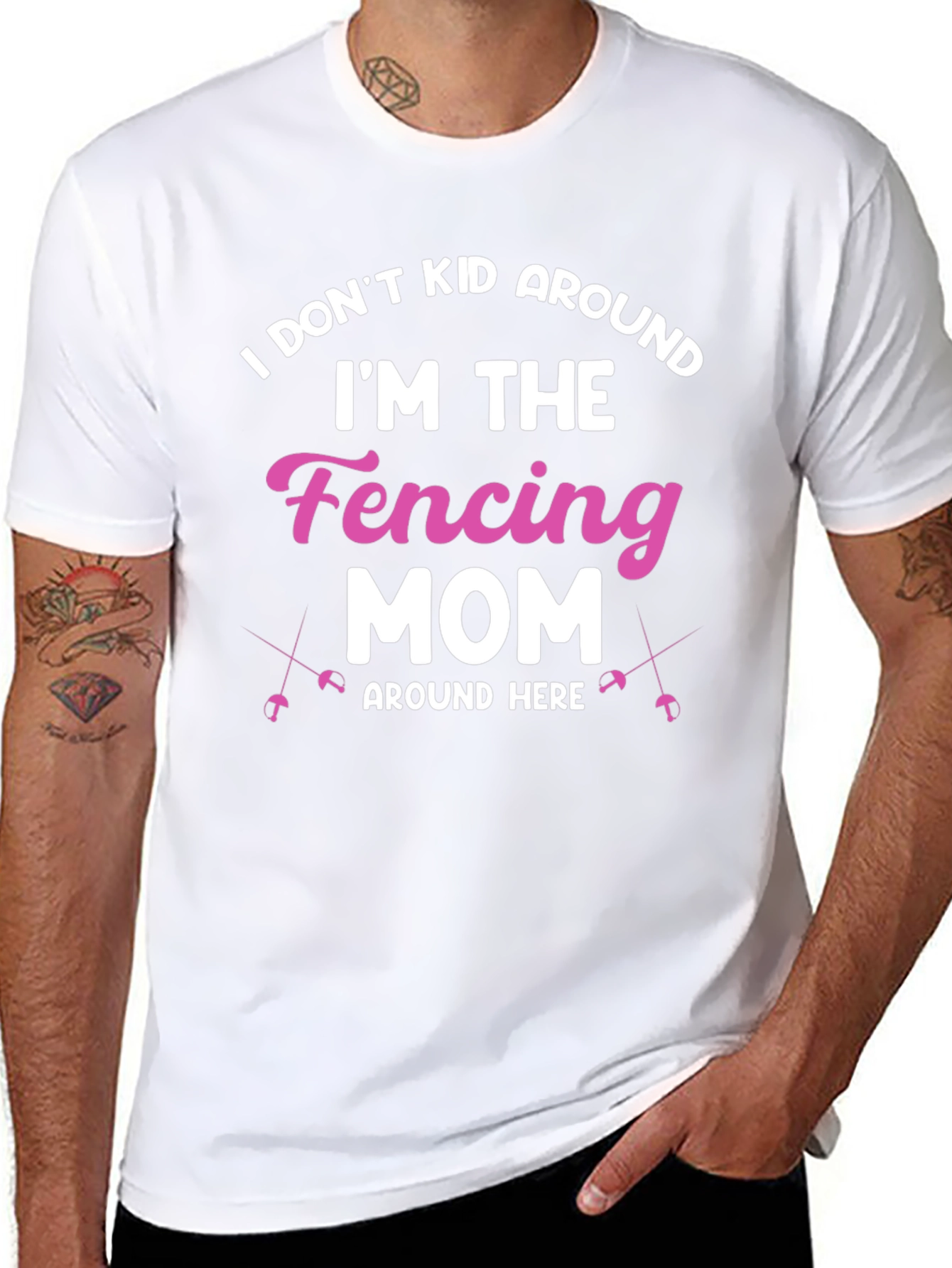 Fencing Mom T-Shirt - I Dont Kid Around