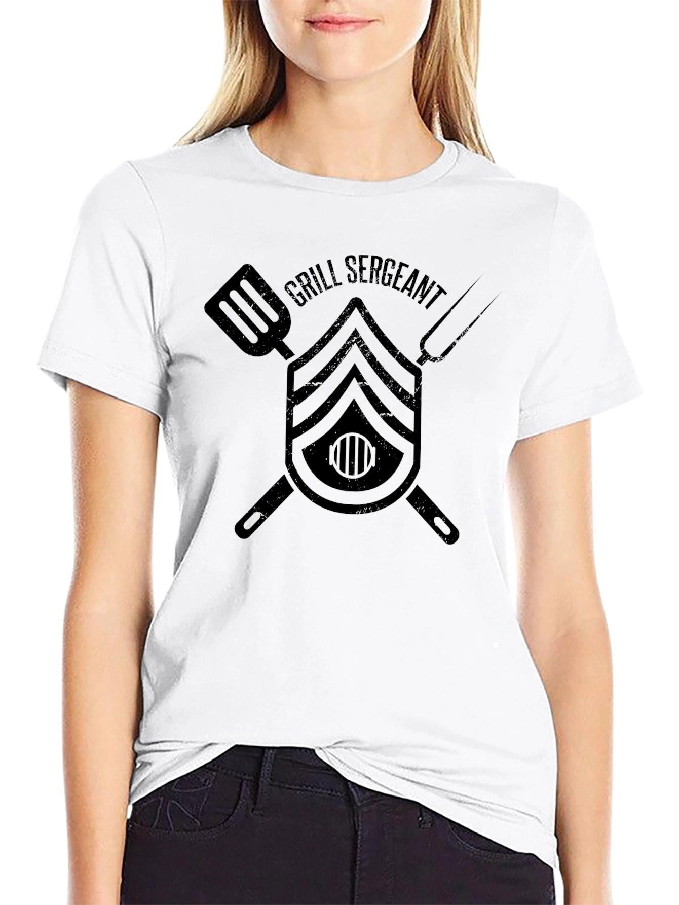 Grill Sergeant Black Graphic T-Shirt