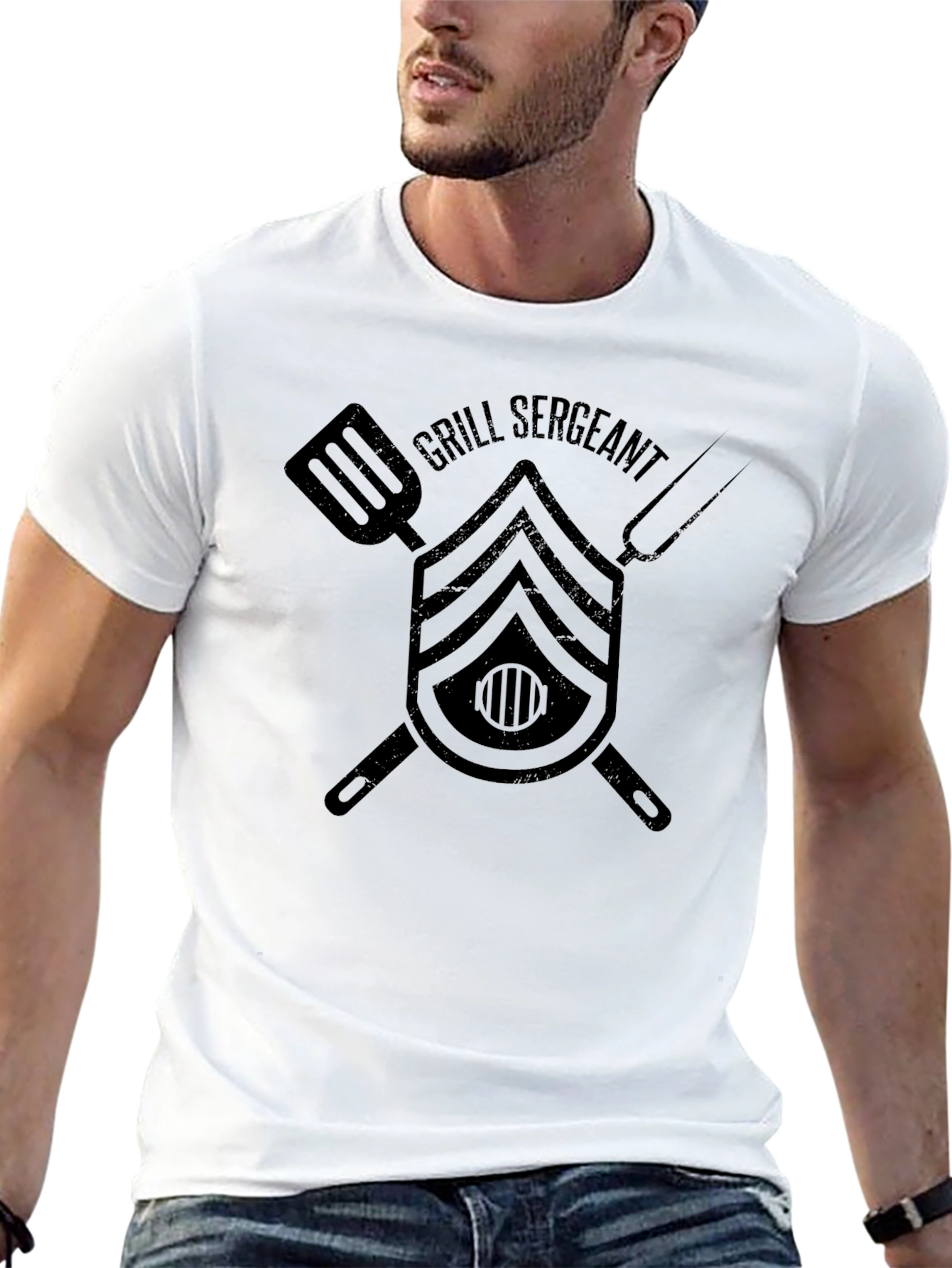 Grill Sergeant Black Graphic T-Shirt
