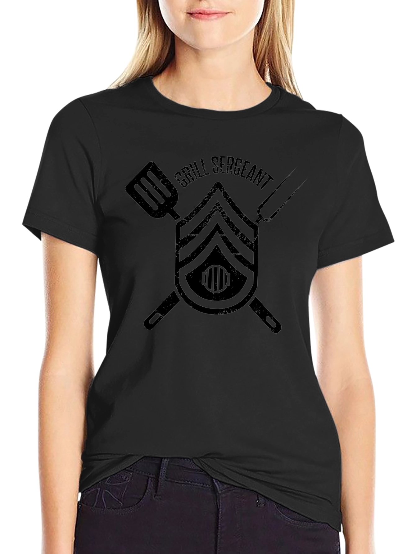 Grill Sergeant Black Graphic T-Shirt