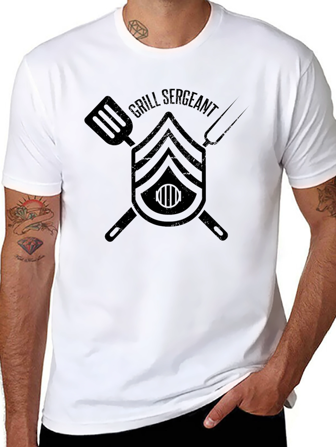 Grill Sergeant Black Graphic T-Shirt