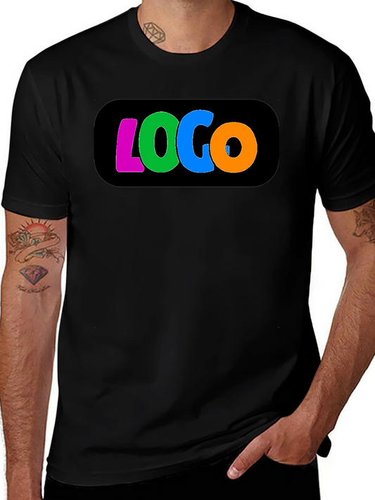 Colorful LOGO Graphic Black T-Shirt