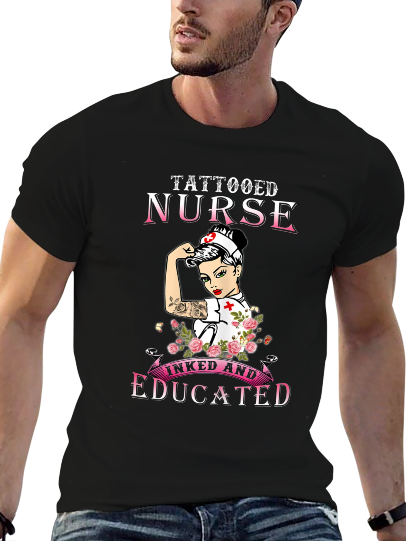 Tattooed Nurse T-Shirt - Inked and Educated Womens Tee