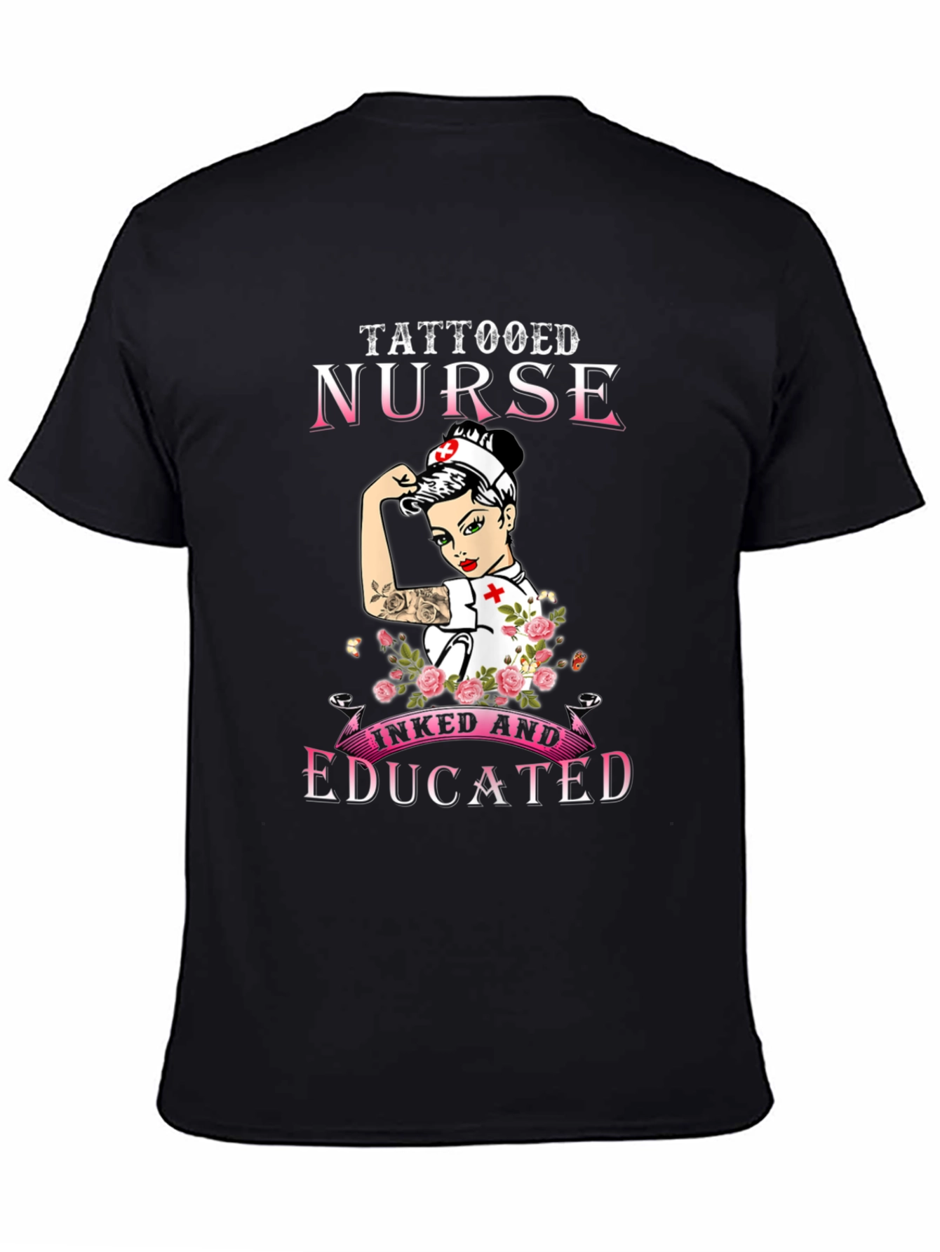 Tattooed Nurse T-Shirt - Inked and Educated Womens Tee