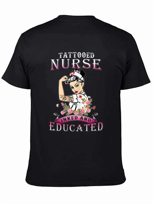 Tattooed Nurse T-Shirt - Inked and Educated Womens Tee