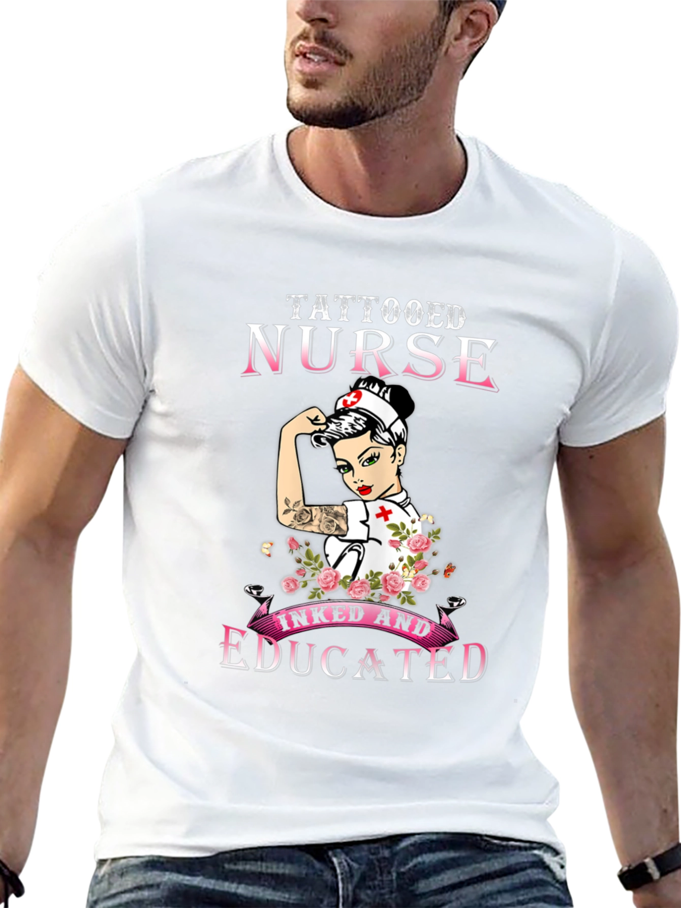 Tattooed Nurse T-Shirt - Inked and Educated Womens Tee