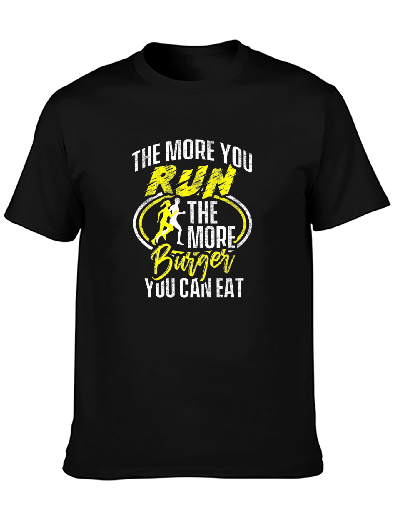 Run More Eat More Burger Graphic Tee