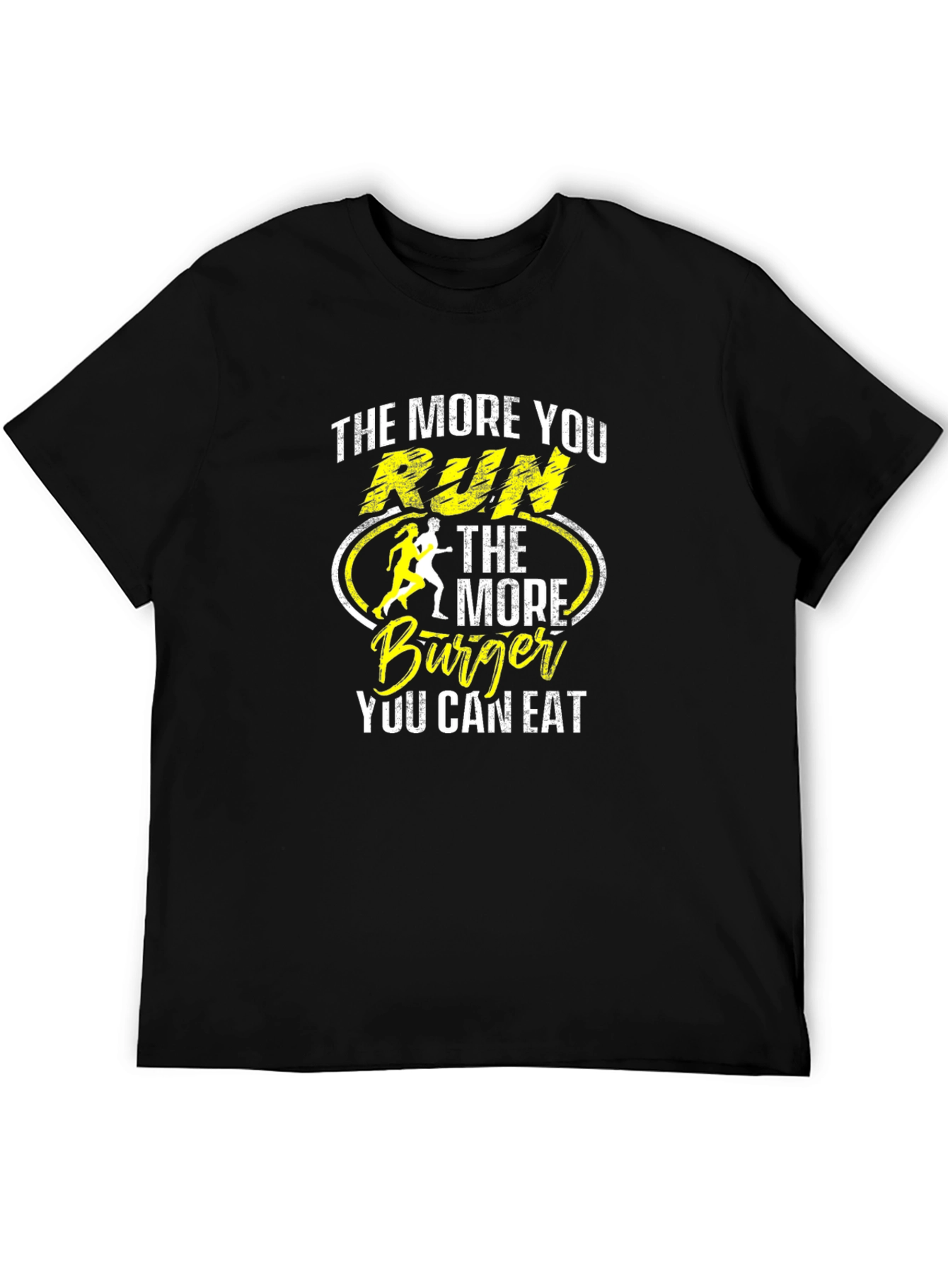 Run More Eat More Burger Graphic Tee