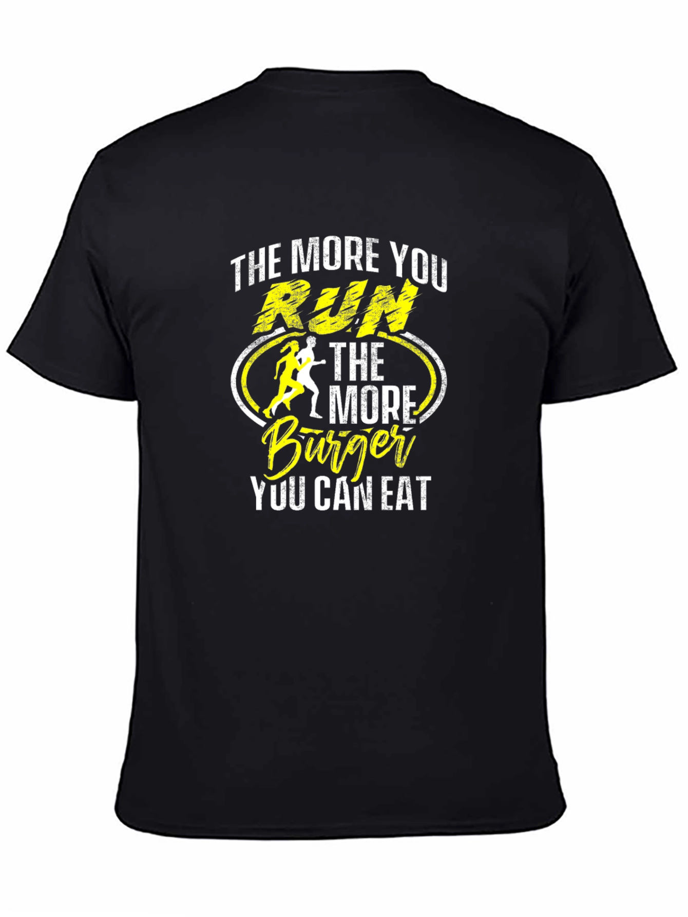 Run More Eat More Burger Graphic Tee