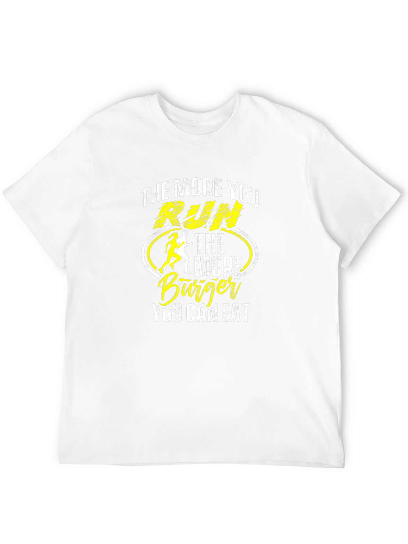 Run More Eat More Burger Graphic Tee