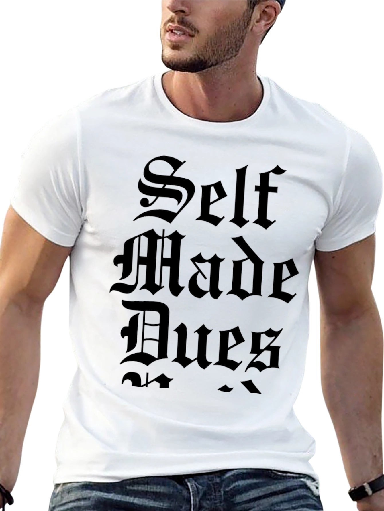 Self Made Dues Graphic Tee - Black Cotton T-Shirt