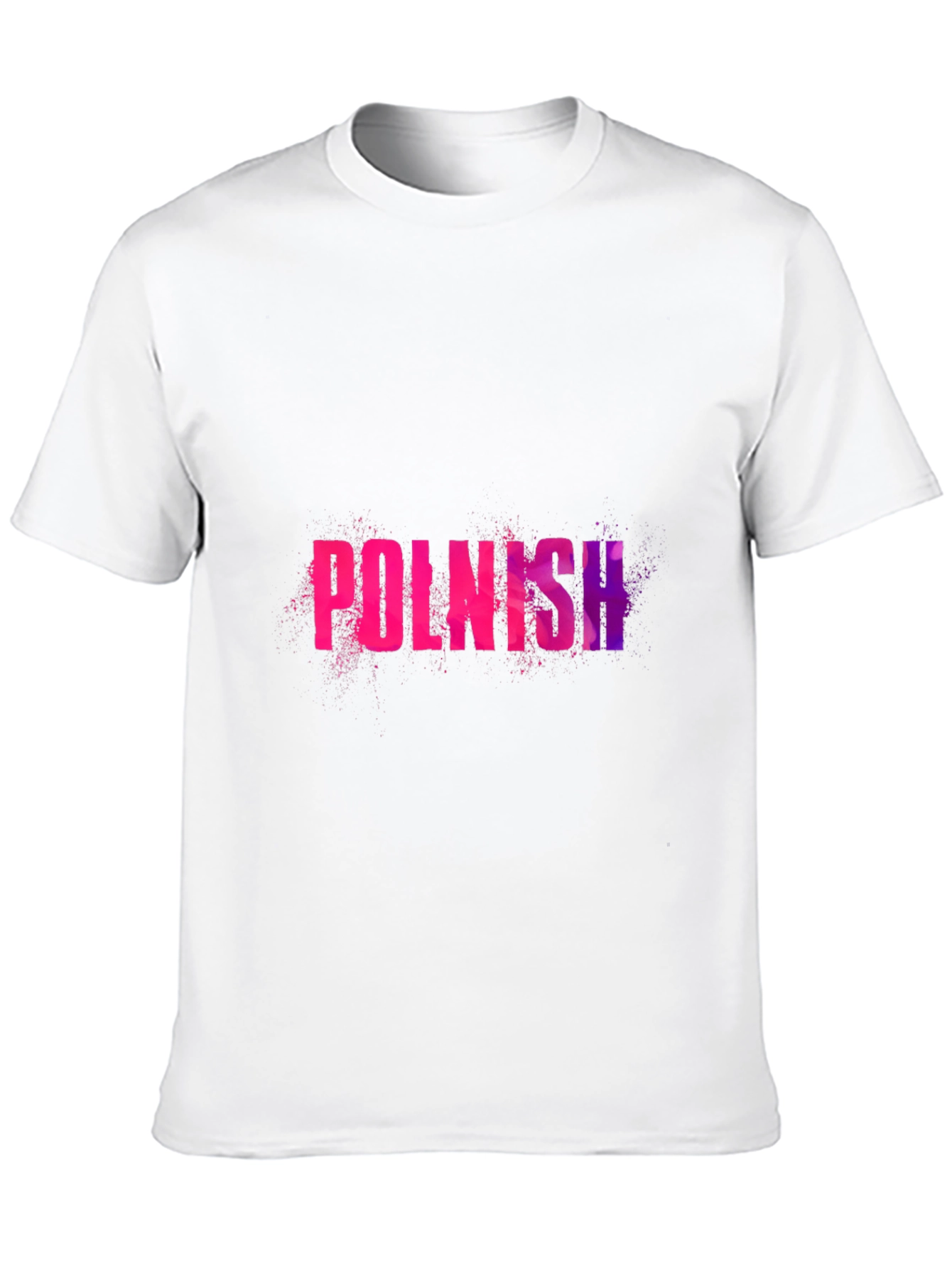 Polish Text Graphic Black T-Shirt