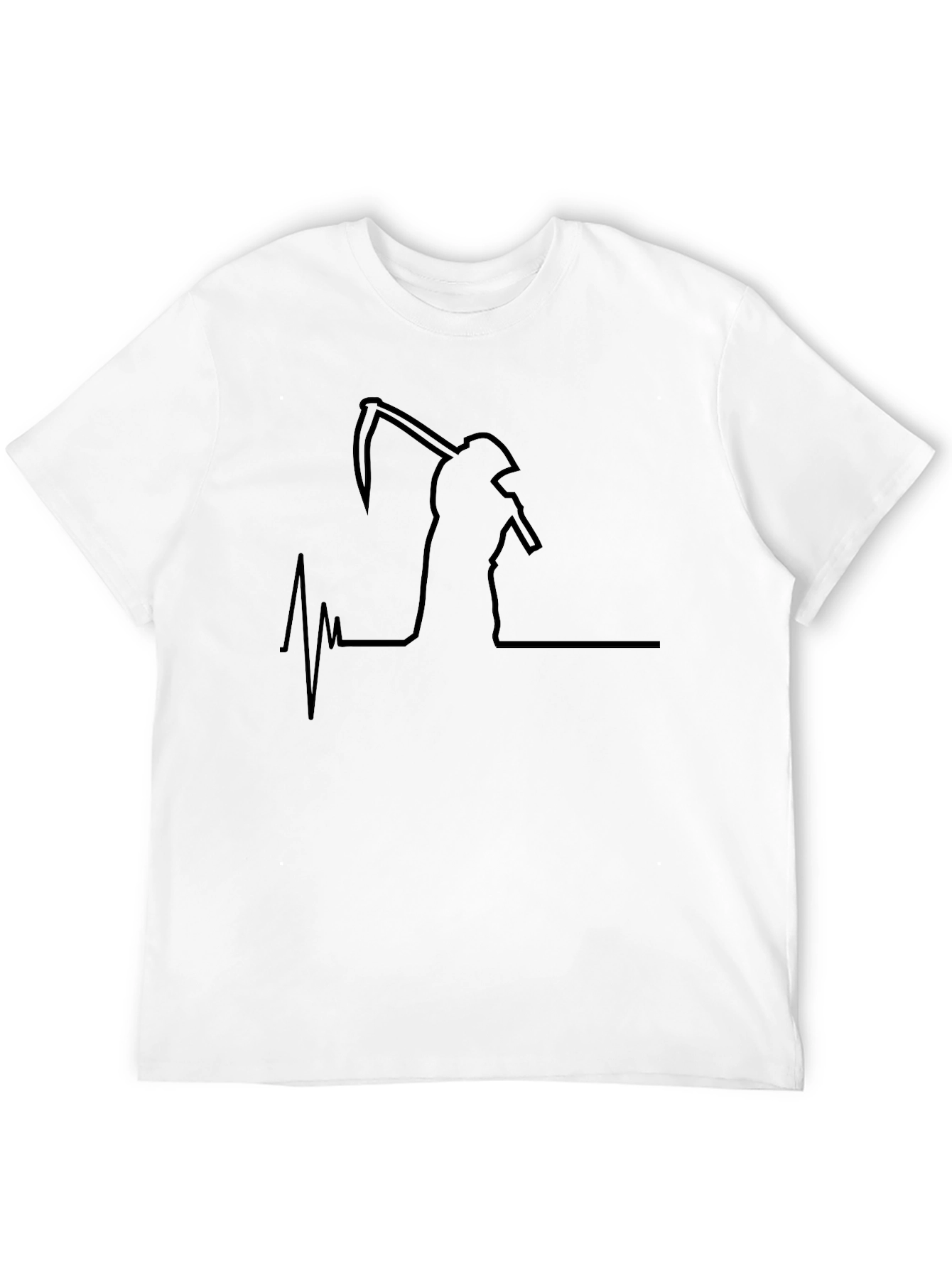 Grim Reaper Heartbeat T-Shirt - Dark Humor Tee