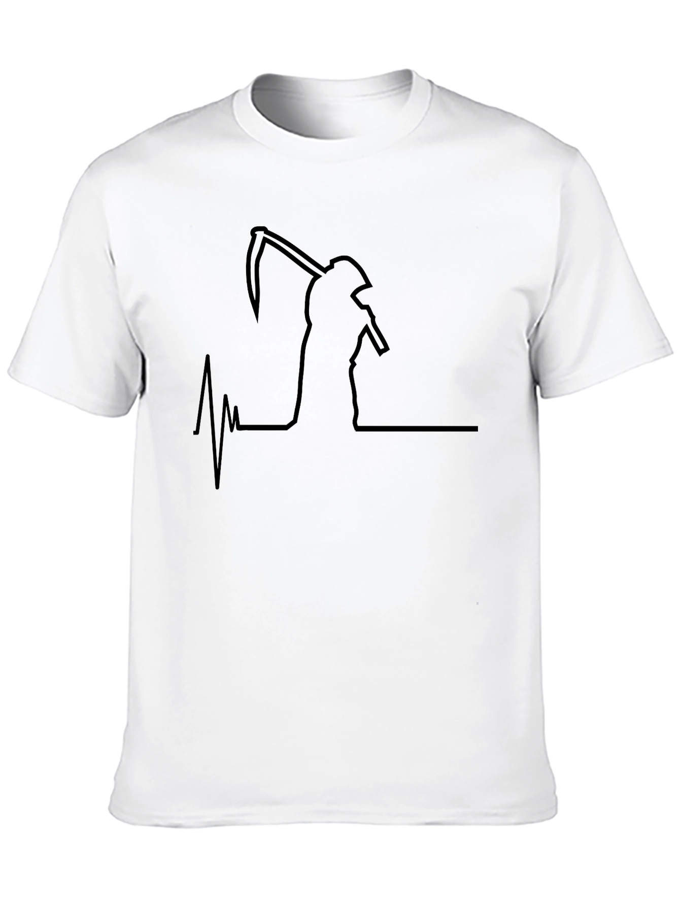 Grim Reaper Heartbeat T-Shirt - Dark Humor Tee