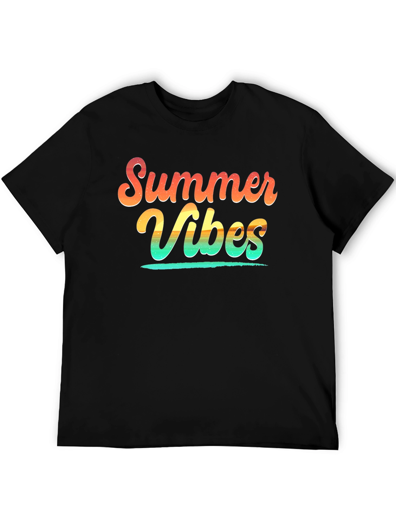 Summer Vibes Graphic Tee - Soft Cotton Black T-Shirt