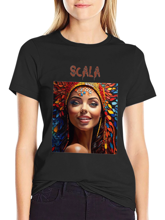 Scala Woman Graphic T-Shirt - Black