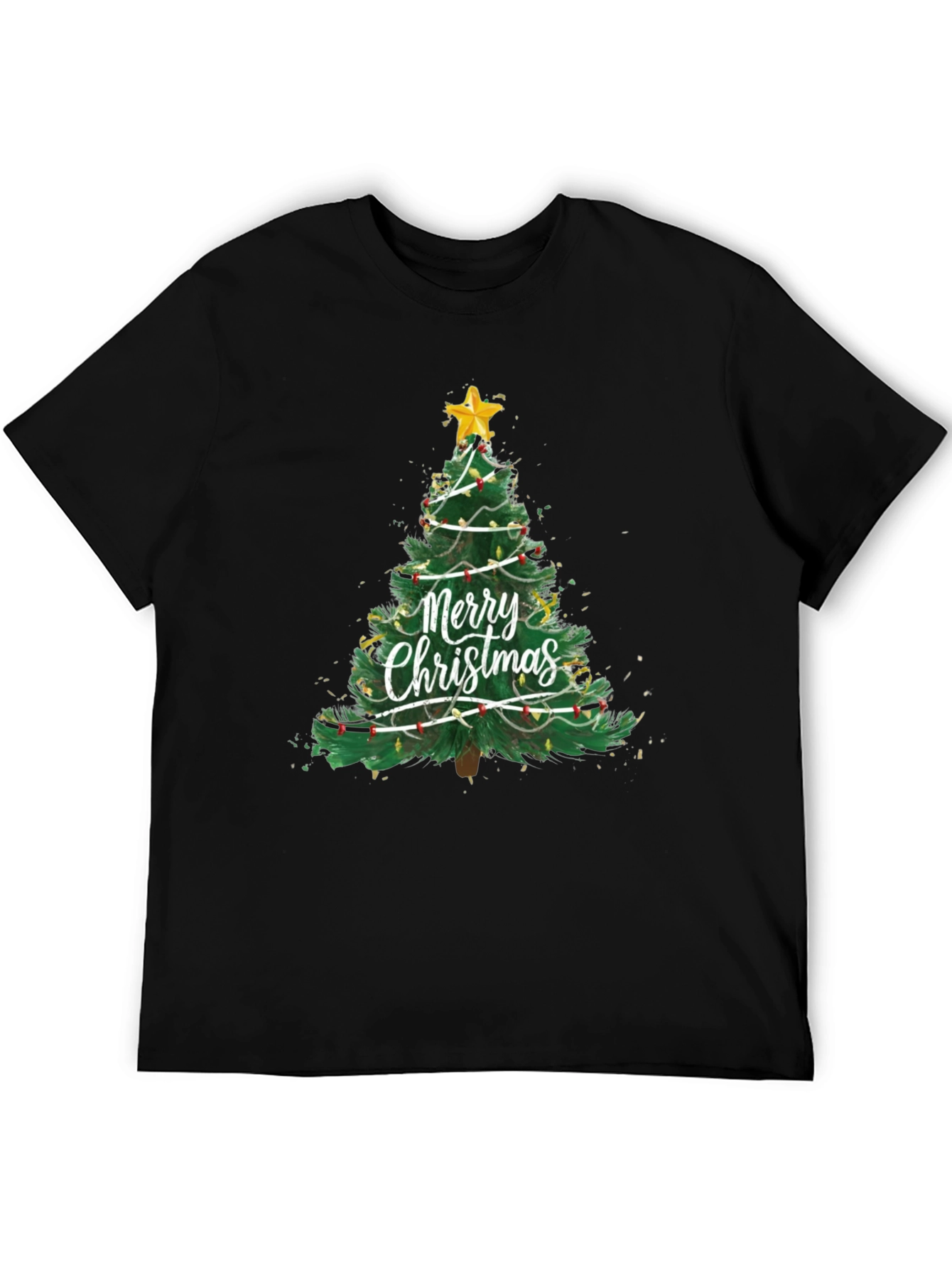 Festive Christmas Tree Graphic T-Shirt