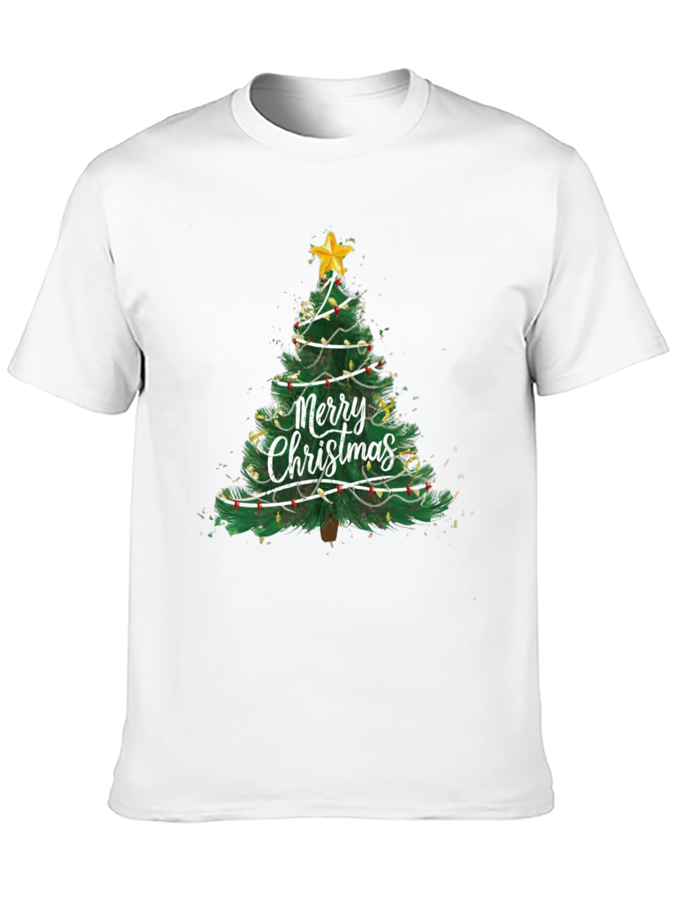 Festive Christmas Tree Graphic T-Shirt
