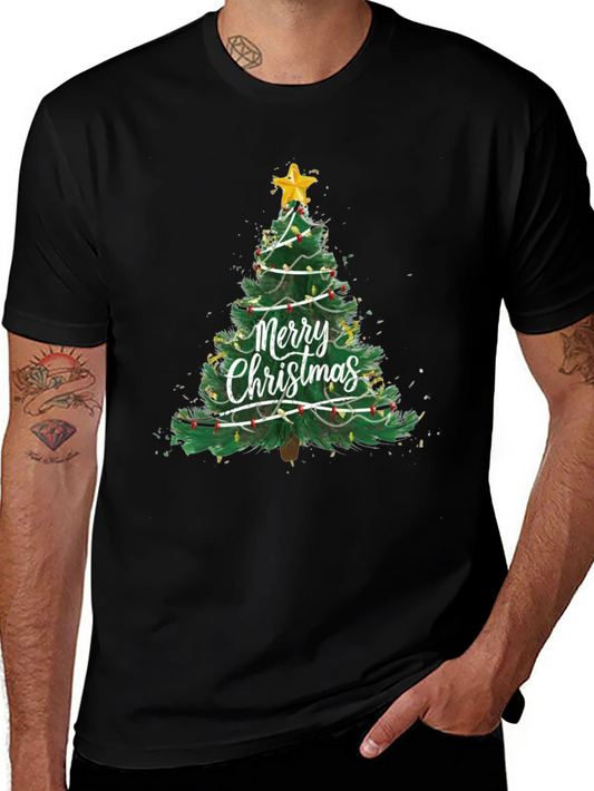 Festive Christmas Tree Graphic T-Shirt