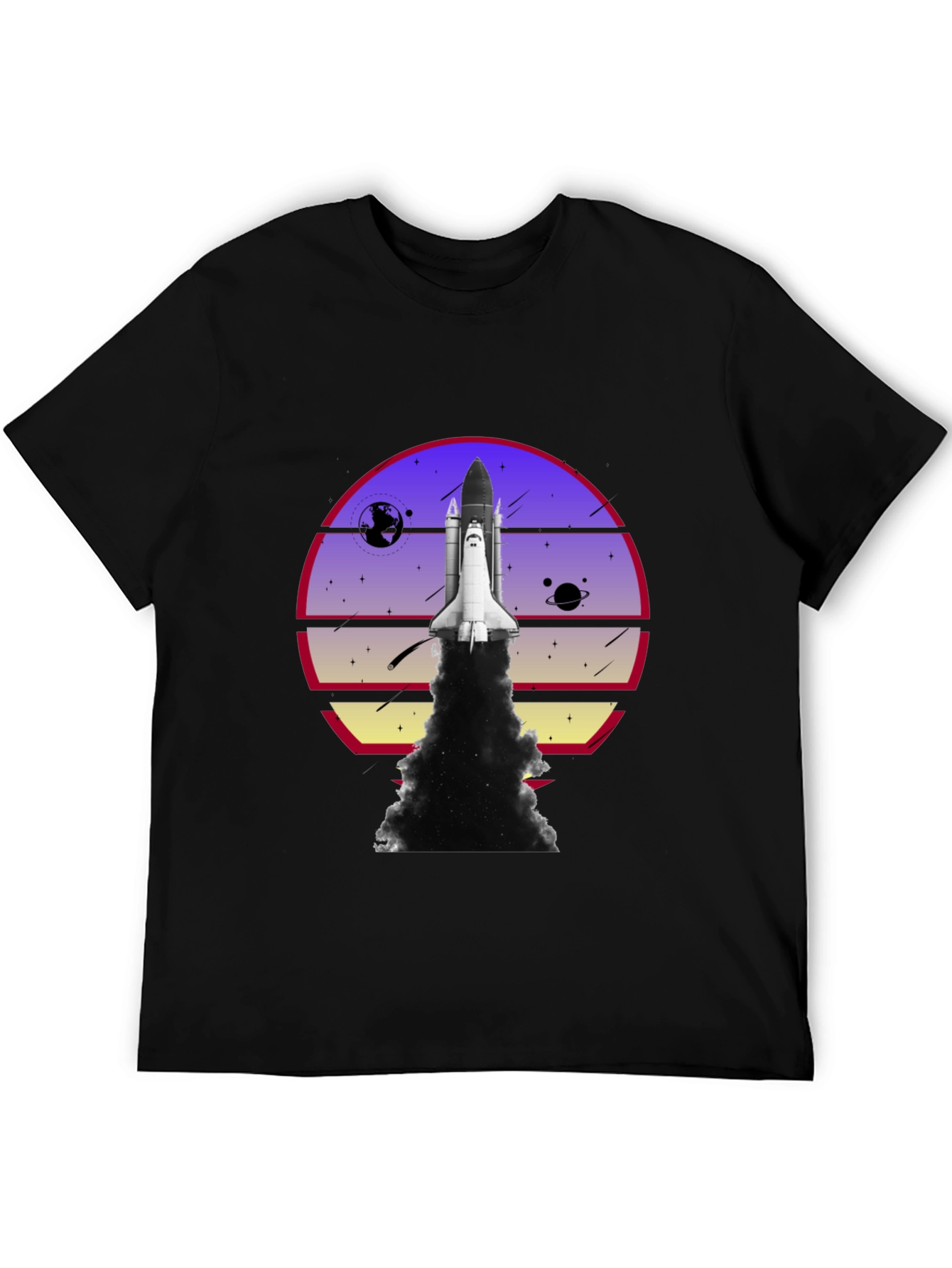 Space Shuttle Launch Graphic T-Shirt