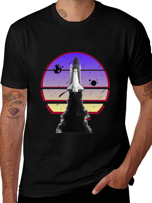 Space Shuttle Launch Graphic T-Shirt